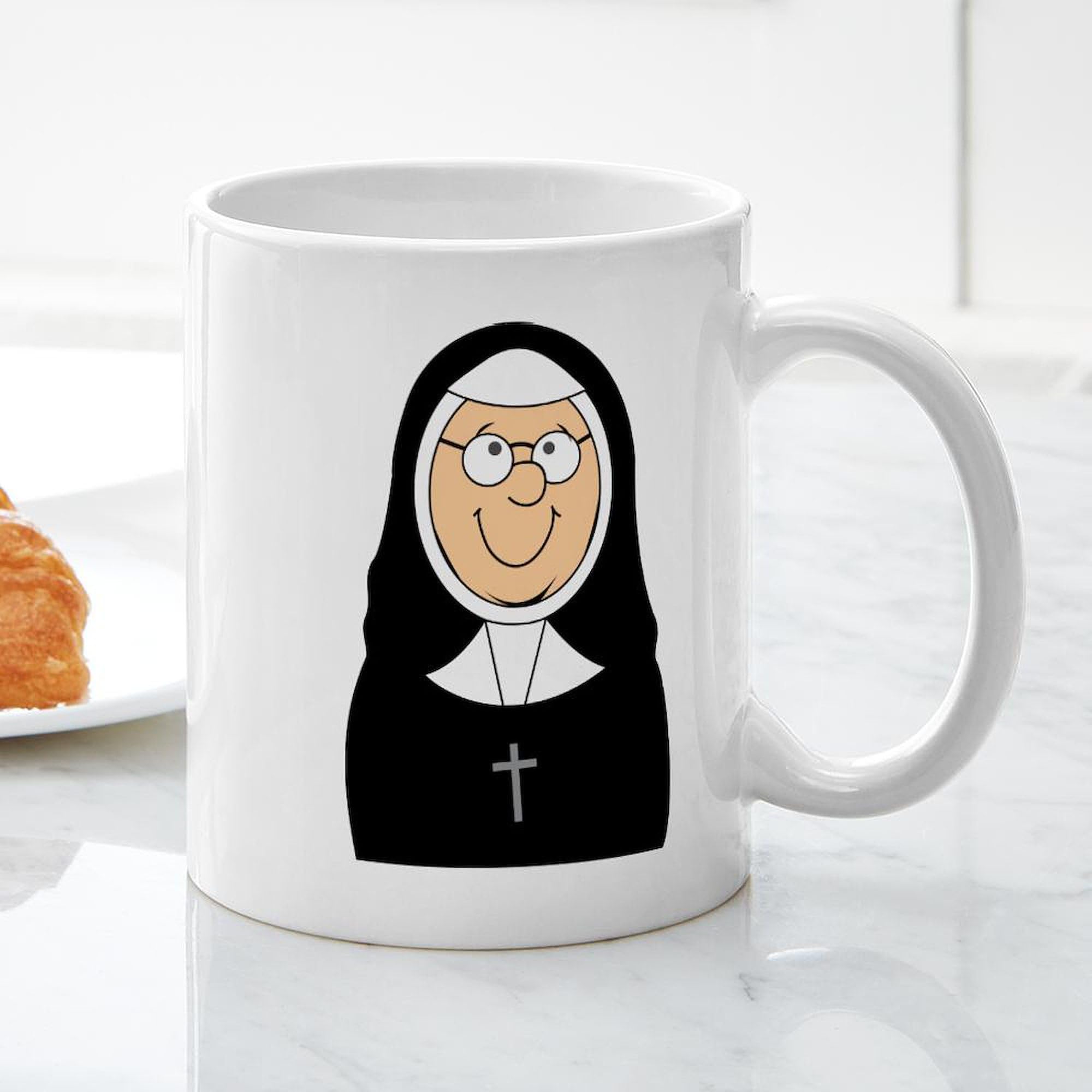 11 oz (325 ml) Ceramic Coffee Mug - Funny Nun Design - Perfect for Tea, Coffee & Hot Beverages - Great Gift for Religious Humor Lovers