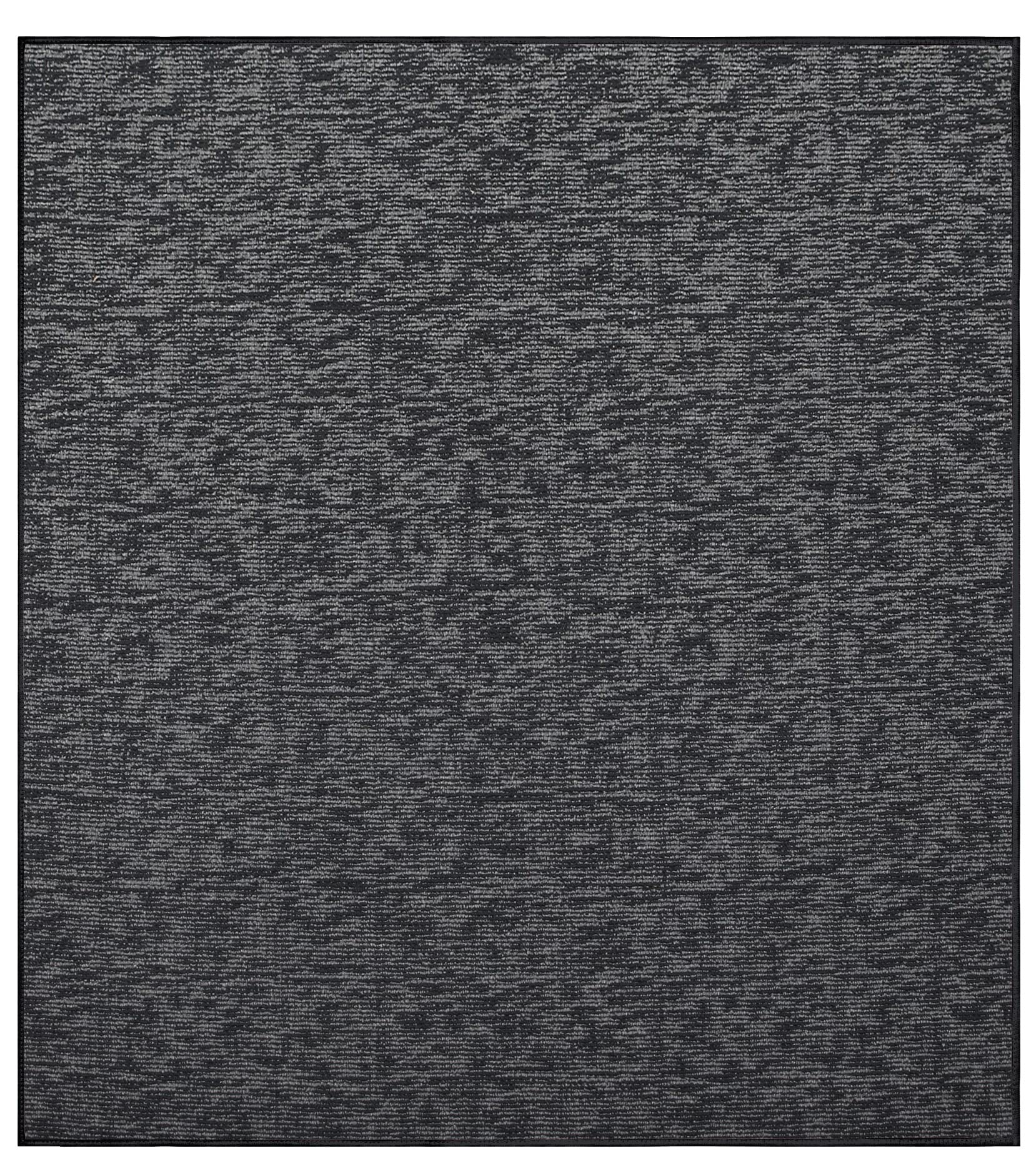 Custom Size Dark Grey 8' x 8' Indoor Outdoor Area Rugs - Soft Ambient Carpet for Patio, Deck, Living Room & Bedroom