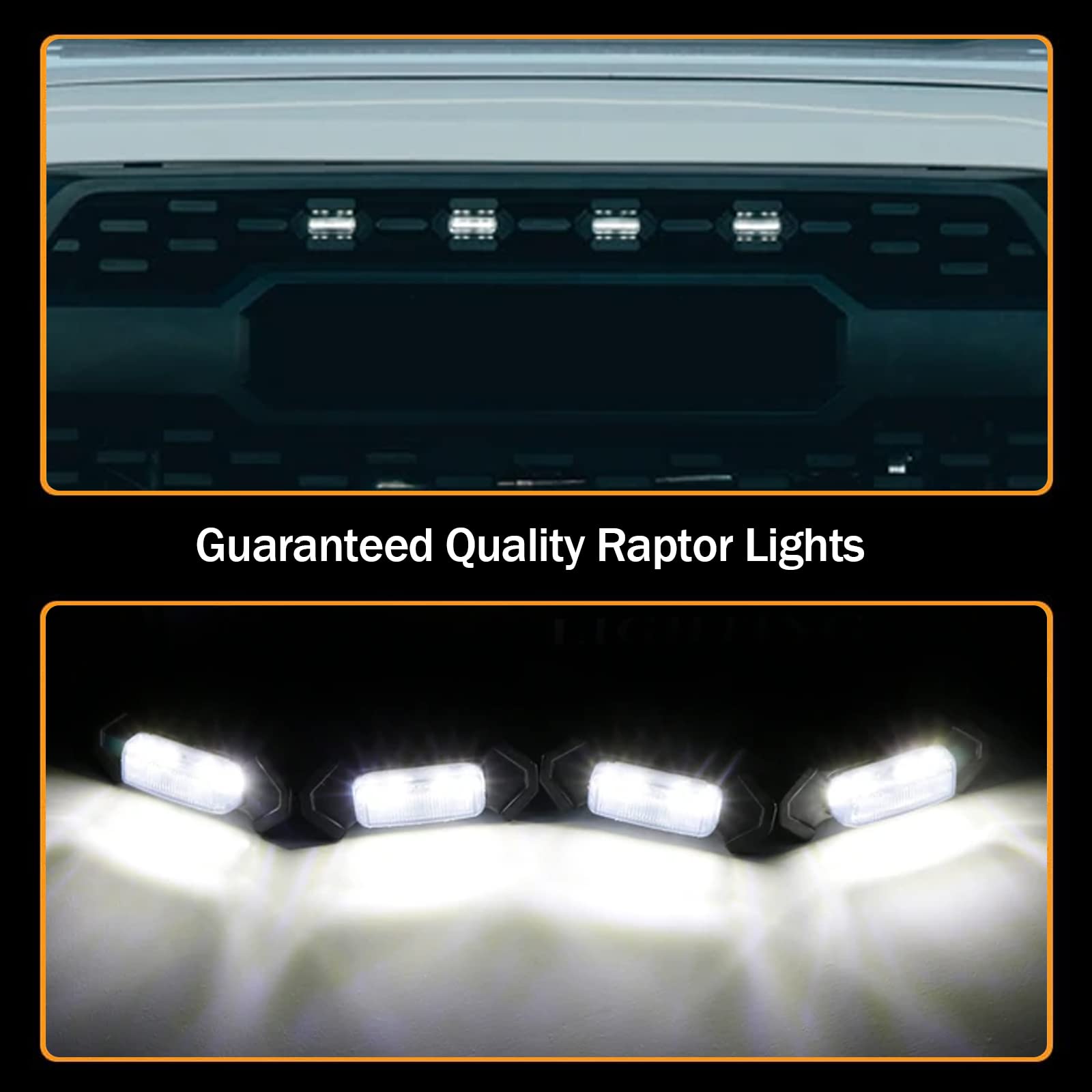2016-2022 Toyota Tacoma TRD PRO LED Grill Lights - White Light with Black Housing - Easy Installation with Harness & Fuse - Perfect for Off-Roading, Night Driving & Truck Customization
