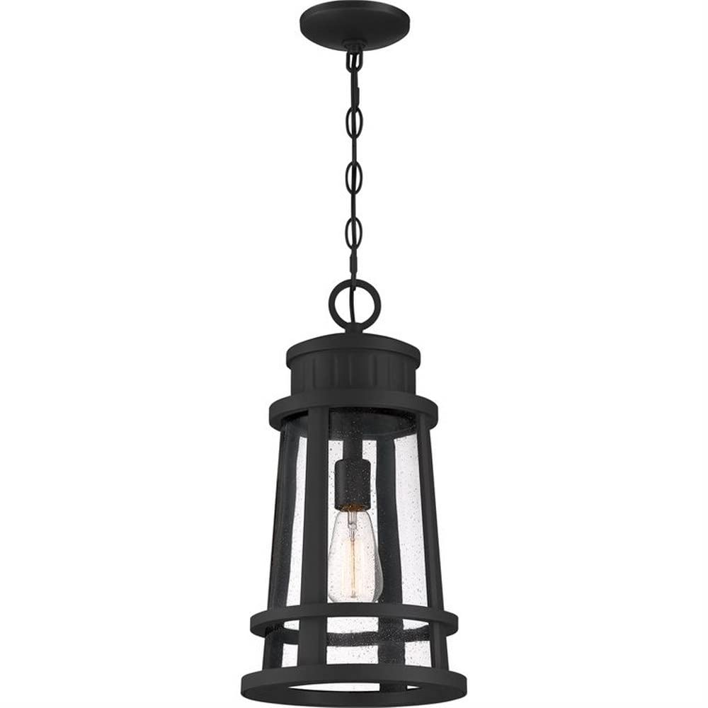 1 Light Outdoor Hanging Lantern - Transitional Style Porch Light with Weather-Resistant Finish (71-Bel-4352477) - Perfect for Patio, Garden, and Front Door Decor