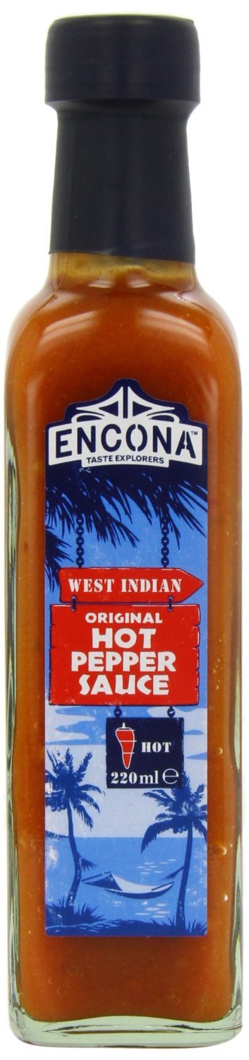 Encona West Indian Hot Pepper Sauce - 220ml (Pack of 6) - Spicy Caribbean Hot Sauce for Grilling, Cooking & Seasoning