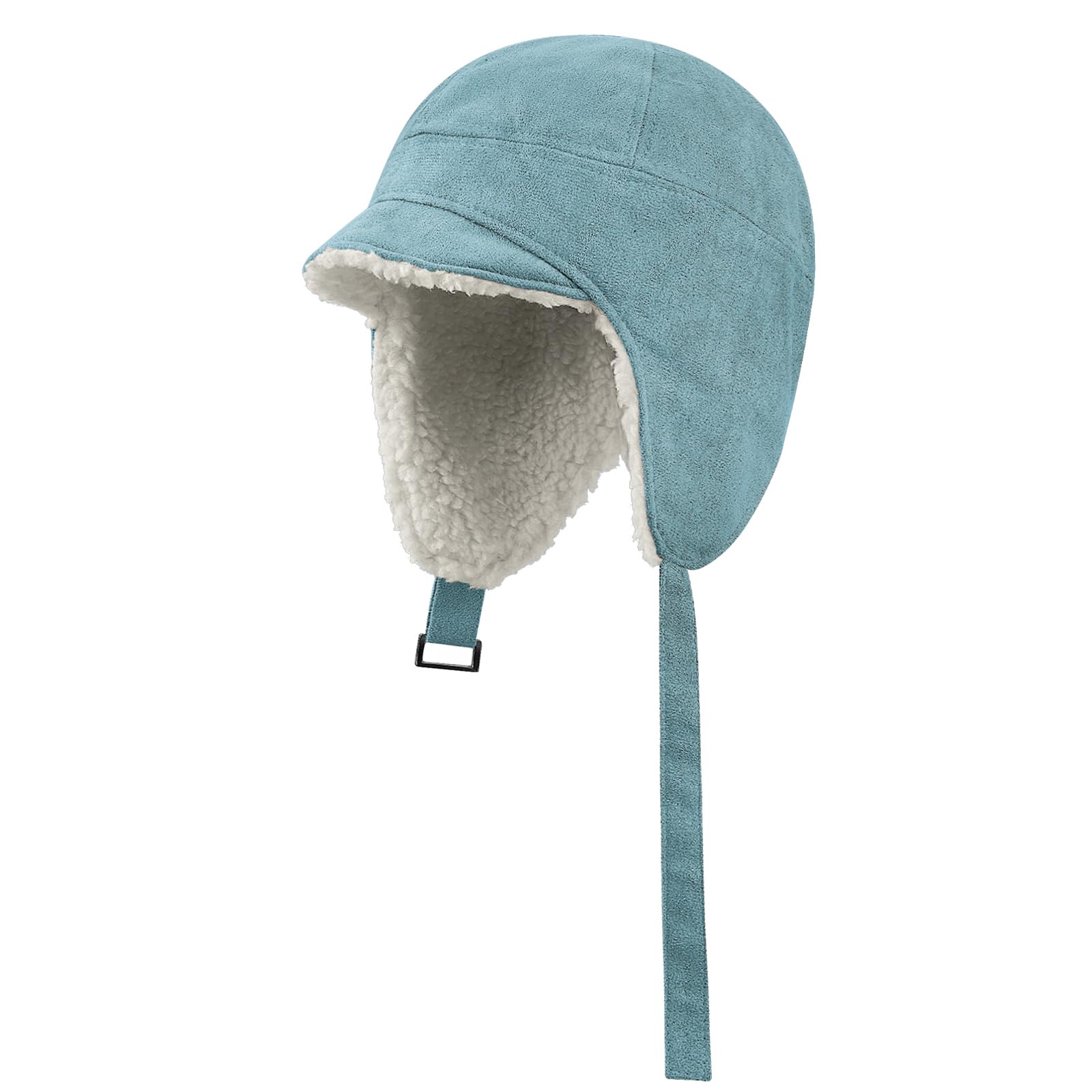 Croogo Unisex Fleece Winter Trapper Hat - Warm Ski Trooper Hat with Ear Flaps & Visor - Russian Ushanka Style for Men & Women - Perfect for Skiing, Snowboarding & Cold Weather Outdoor Activities