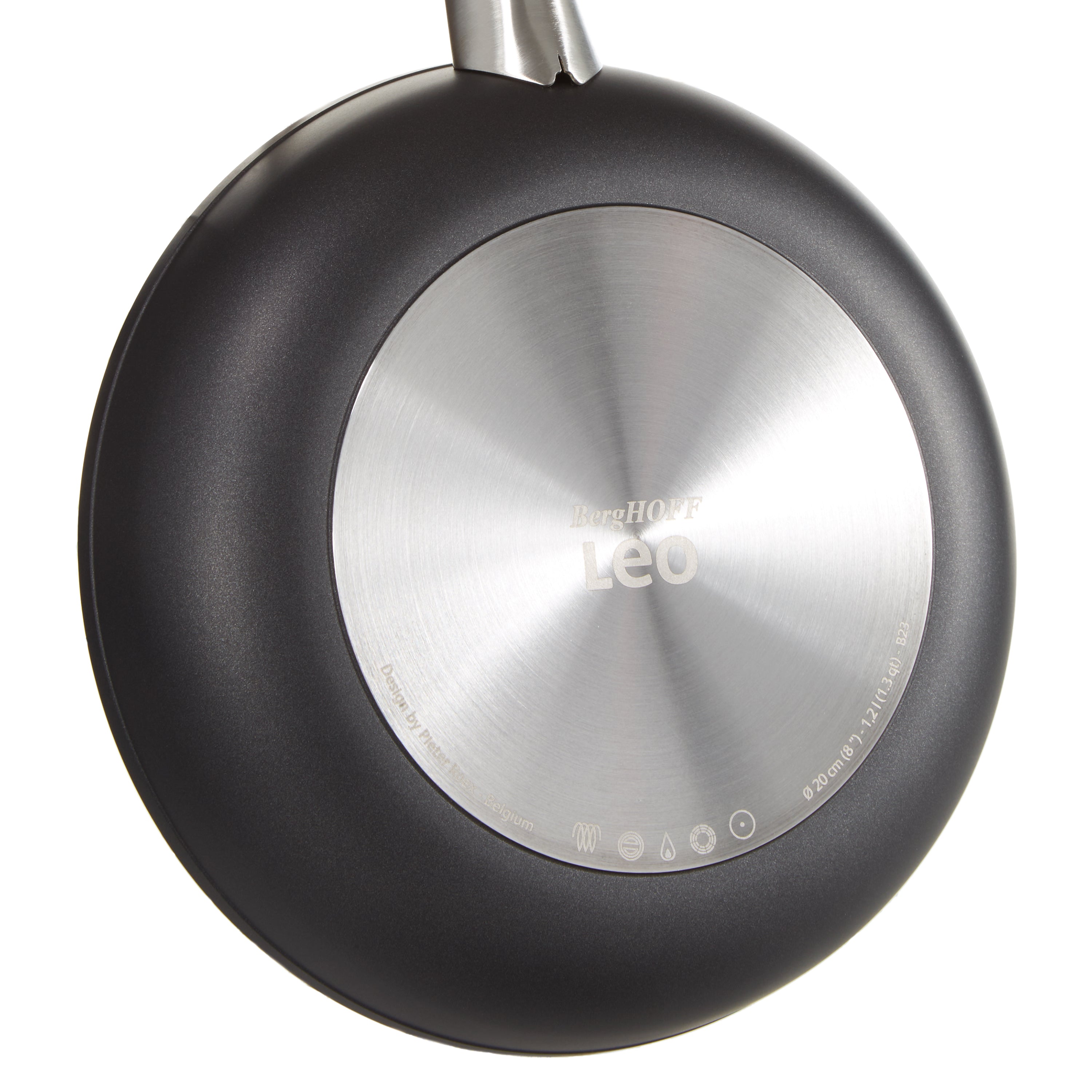 BergHOFF Leo Graphite Nonstick Ceramic Frying Pan 8 Inch - Eco-Friendly Cookware Made from Recycled Materials - Perfect for Sauteing, Frying & Healthy Cooking