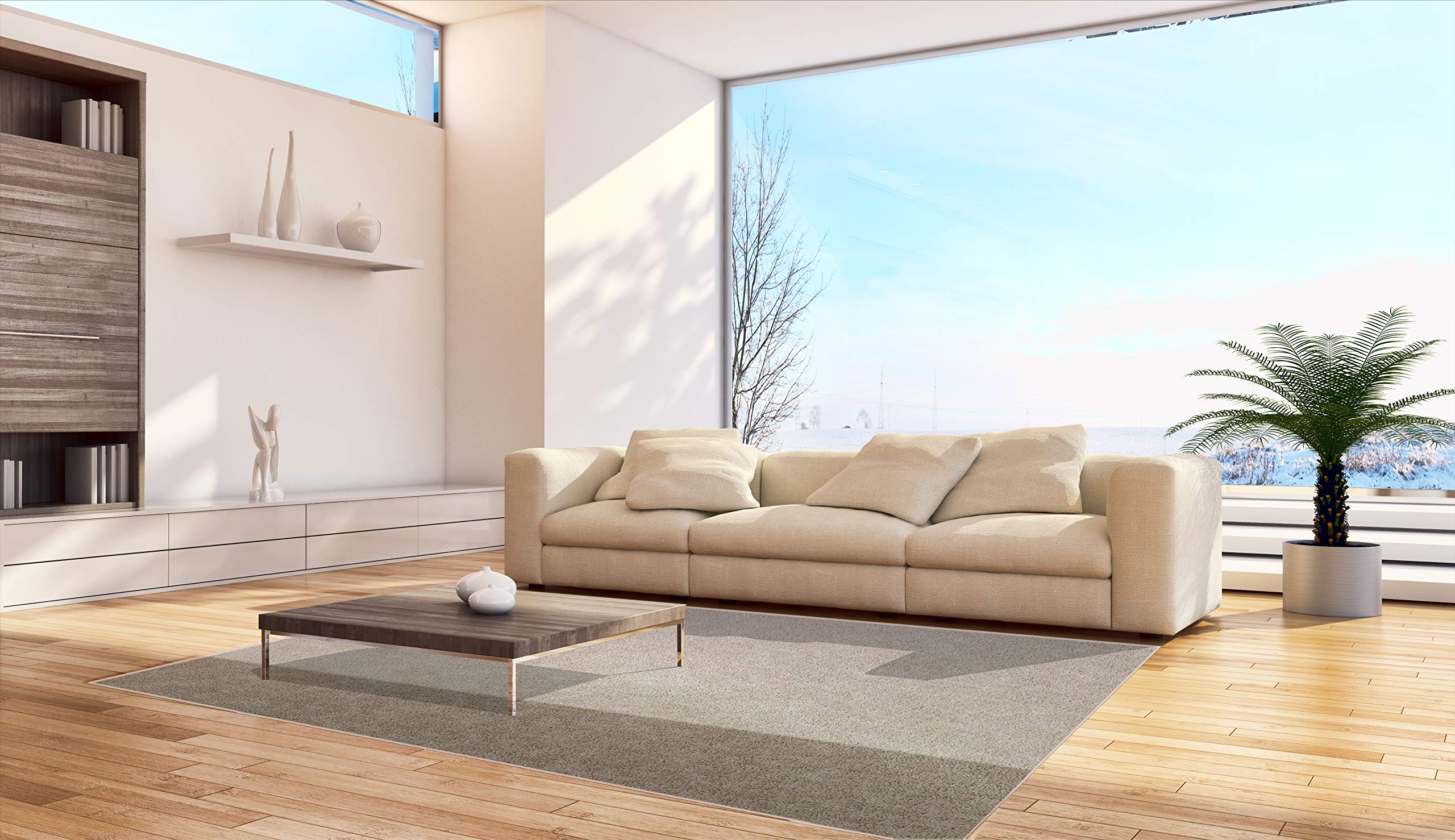 Koeckritz 10'x16' Caramel Cream Area Rug - Soft Plush Shag Carpet for Living Room, Bedroom & Home Decor - Cozy Floor Mat for Family Room, Dorm or Office