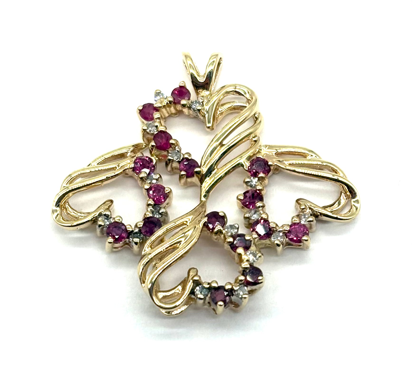 14K Gold Ruby Heart Pendant Necklace - 4-Way Adjustable Chain for Women | Elegant Valentine's Day, Anniversary & Birthday Gift Jewelry | Perfect for Romantic Occasions, Date Nights & Special Celebrations