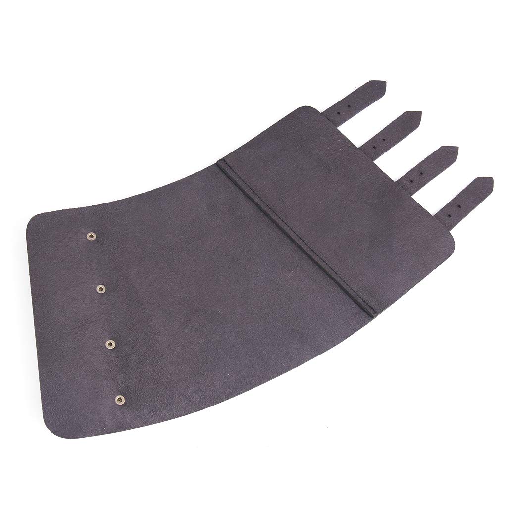 AZORA Genuine Leather Gauntlet Wristband - Medieval Bracers Armor Set with Adjustable Buckle (2 Pieces) - Perfect for LARP, Cosplay, Renaissance Fairs & Historical Reenactments