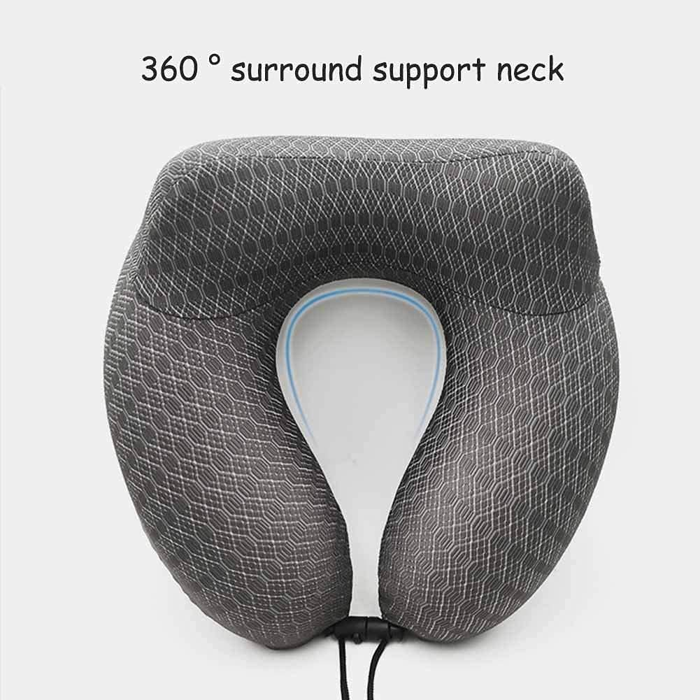 Memory Foam Travel Neck Pillow - U-Shaped Cervical Support for Airplane, Car & Office - Foldable & Portable for Men & Women - Perfect for Long Flights, Road Trips & Napping