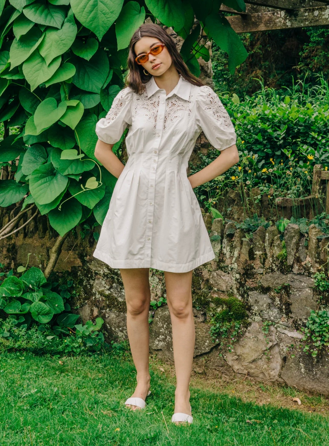 Marta Mini Dress in White - Elegant Summer Party Dress for Women, Perfect for Weddings, Dates & Night Out