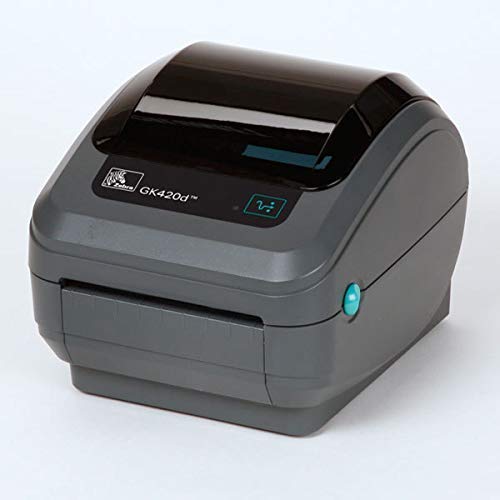 Renewed Zebra GK420d Direct Thermal Label Printer - High-Speed USB & Serial Connectivity for Shipping, Barcode & Retail Labels | Perfect for Warehouses, Logistics & Small Businesses