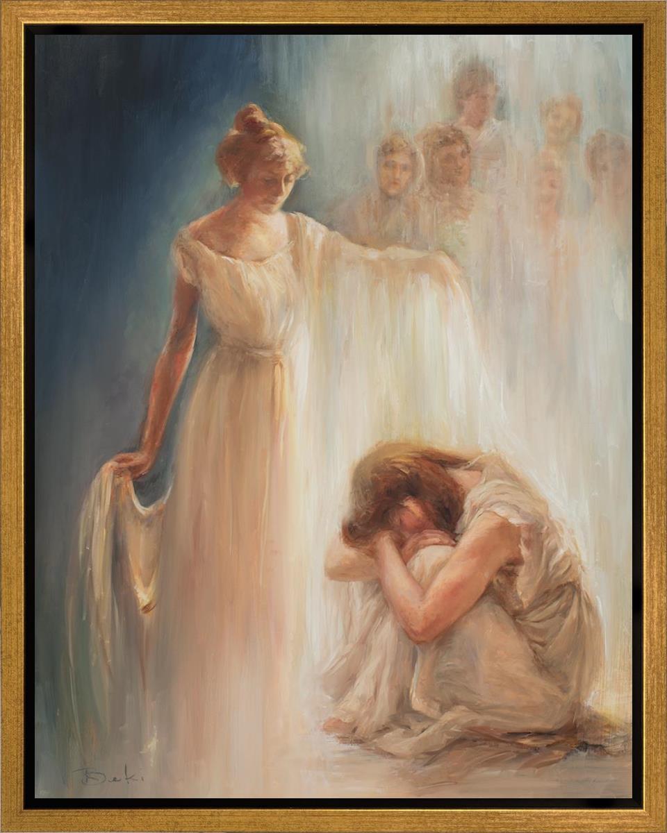 Heaven is With You Gallery Wrap Canvas - Premium Wall Art Decor for Living Room, Bedroom & Office - Perfect Gift for Home Decor & Housewarming