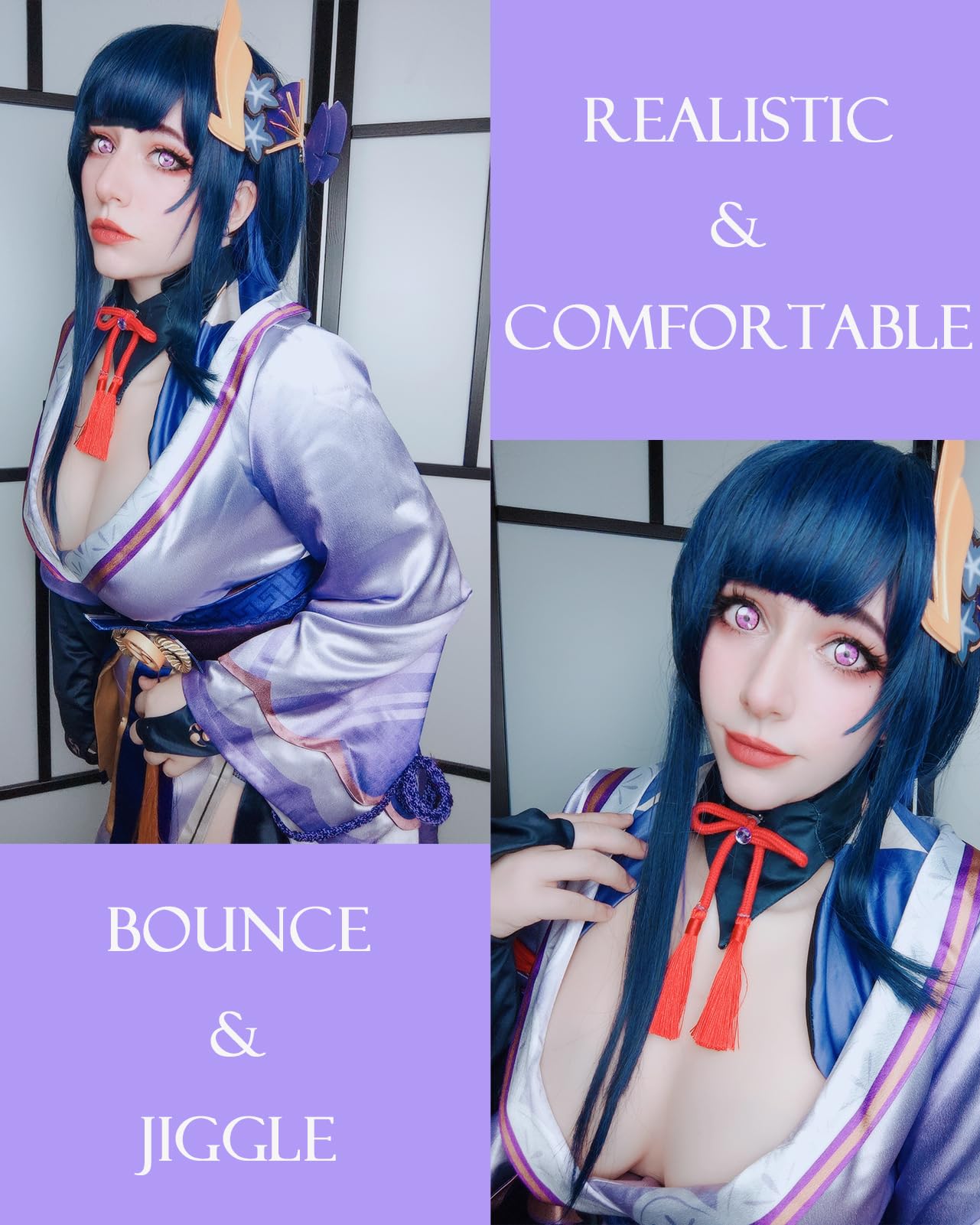 KUMIHO Silicone Breastplate - Realistic Fake Boobs B-G Cup for Crossdressers, Transgender & Drag Queens | Comfortable & Natural-Looking Breast Forms for Cosplay, Costume Parties & Gender Affirmation