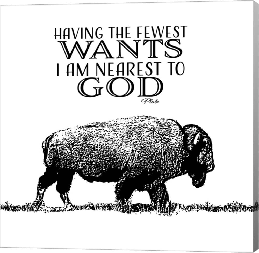 SD Graphics Studio Canvas Wall Art - 'Fewest Wants Nearest to God' Gallery Wrapped Picture, 12x12 Inches - Perfect for Home Decor, Office & Spiritual Spaces