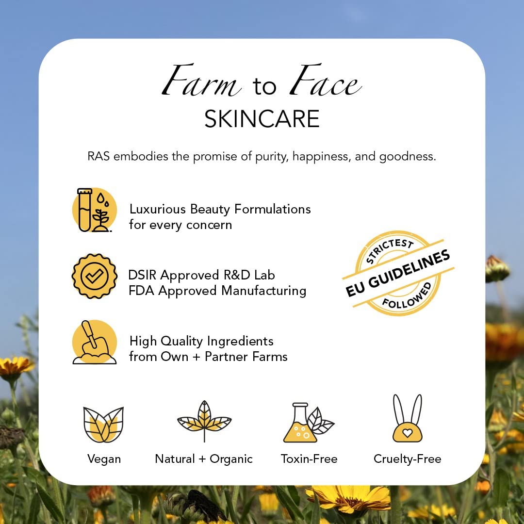 RAS Luxury Radiance Beauty Boosting Day Face Oil - 100% Natural & Organic Anti-Aging Facial Oil for Glowing Skin | Perfect for Daily Skincare Routine & Makeup Prep