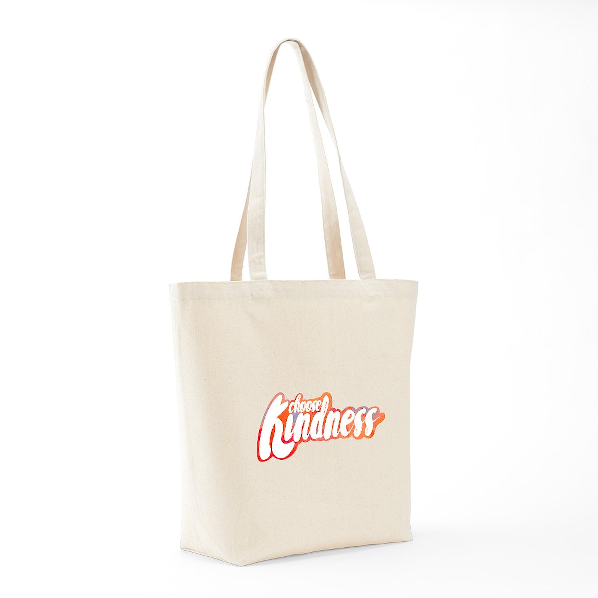 Choose Kindness Natural Canvas Tote Bag - Eco-Friendly Reusable Grocery Shopping Bag for Women & Men - Perfect for Groceries, Beach, Work & Daily Use