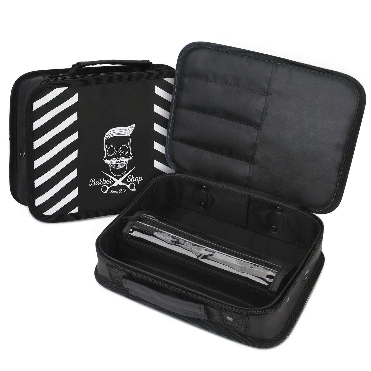 Segbeauty Professional Barber Carrying Case - Stylist Tool Storage Bag for Clippers, Scissors, Trimmer & Grooming Kit | Hair Styling Accessories Organizer | Portable Travel Salon Equipment for Barbers & Hairstylists | Perfect for Salon Professionals & Mobile Grooming Services