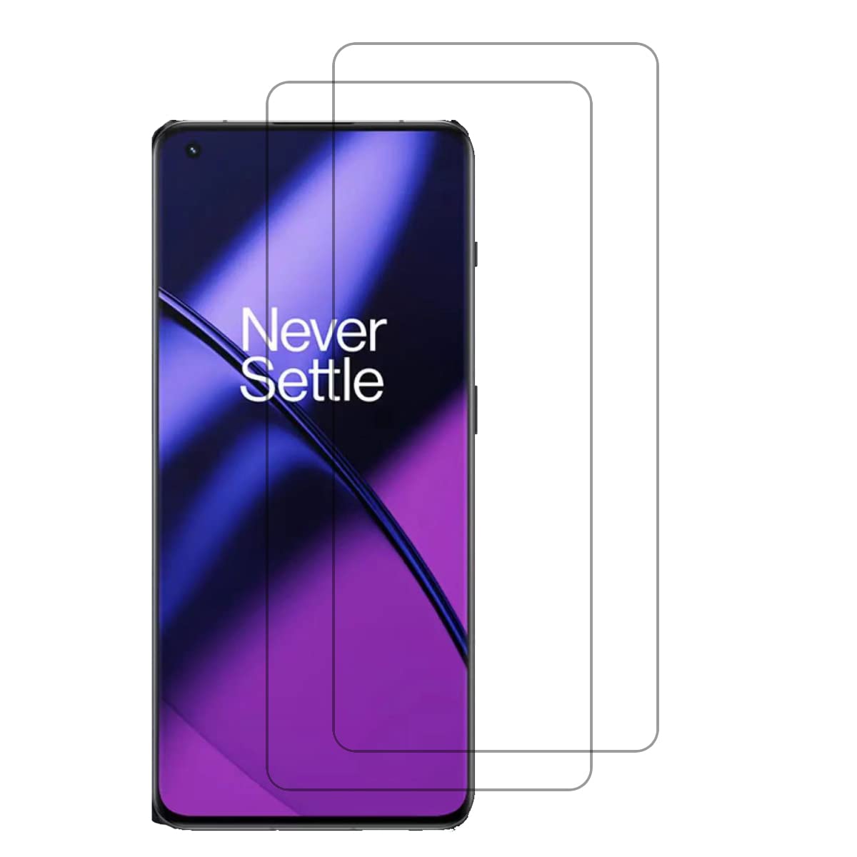 2 Pack Tempered Glass Screen Protector for OnePlus 11 - HD Clear, Anti-Scratch, Bubble-Free Installation, Full Coverage Protection | Perfect for Work, Gaming & Daily Use