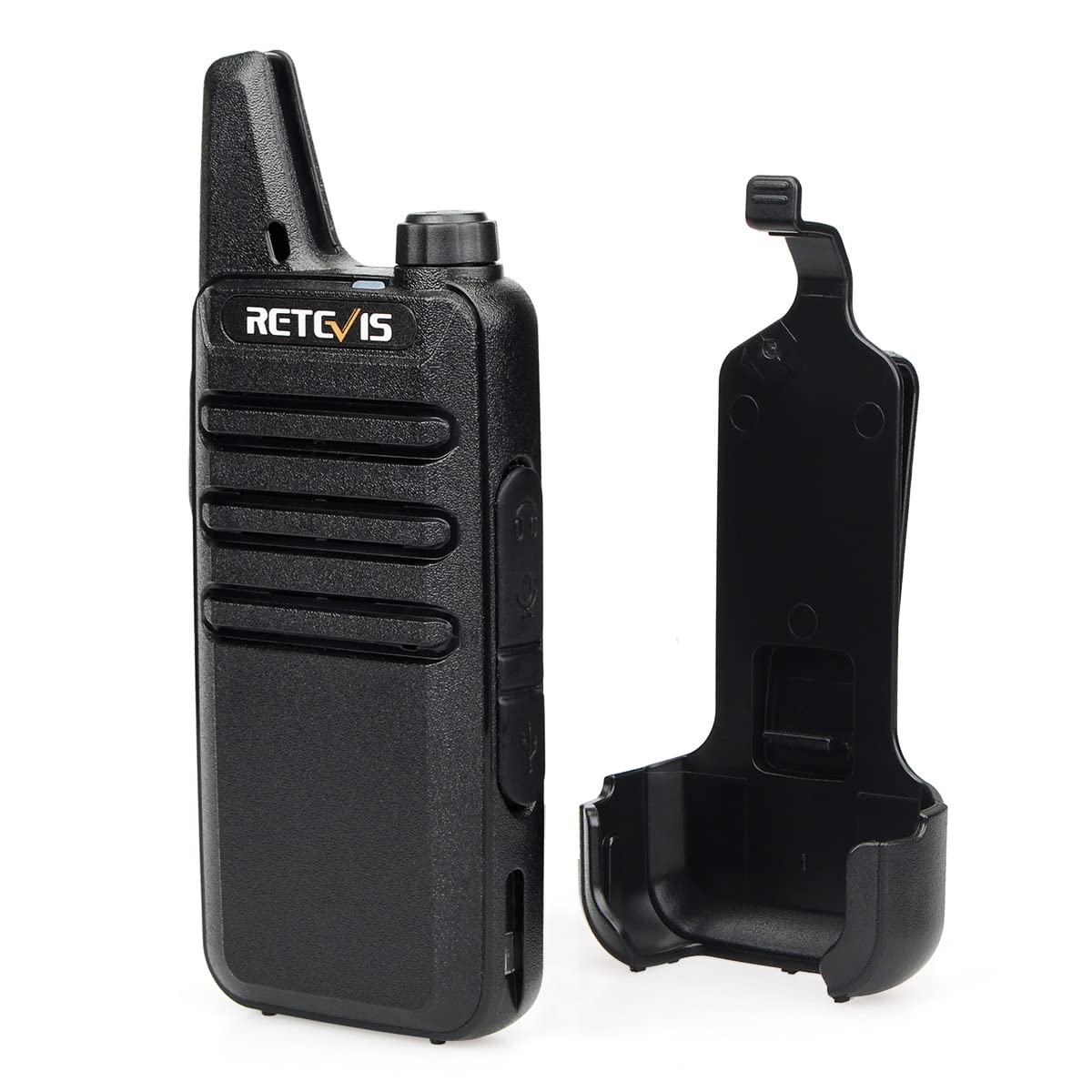 Retevis RT22 Rechargeable Long Range Two-Way Radios Walkie Talkies with USB VOX & 2-Pin Earpiece Headset - 5-Pack for School, Retail, Church, Restaurant, Emergency Communication & Outdoor Activities