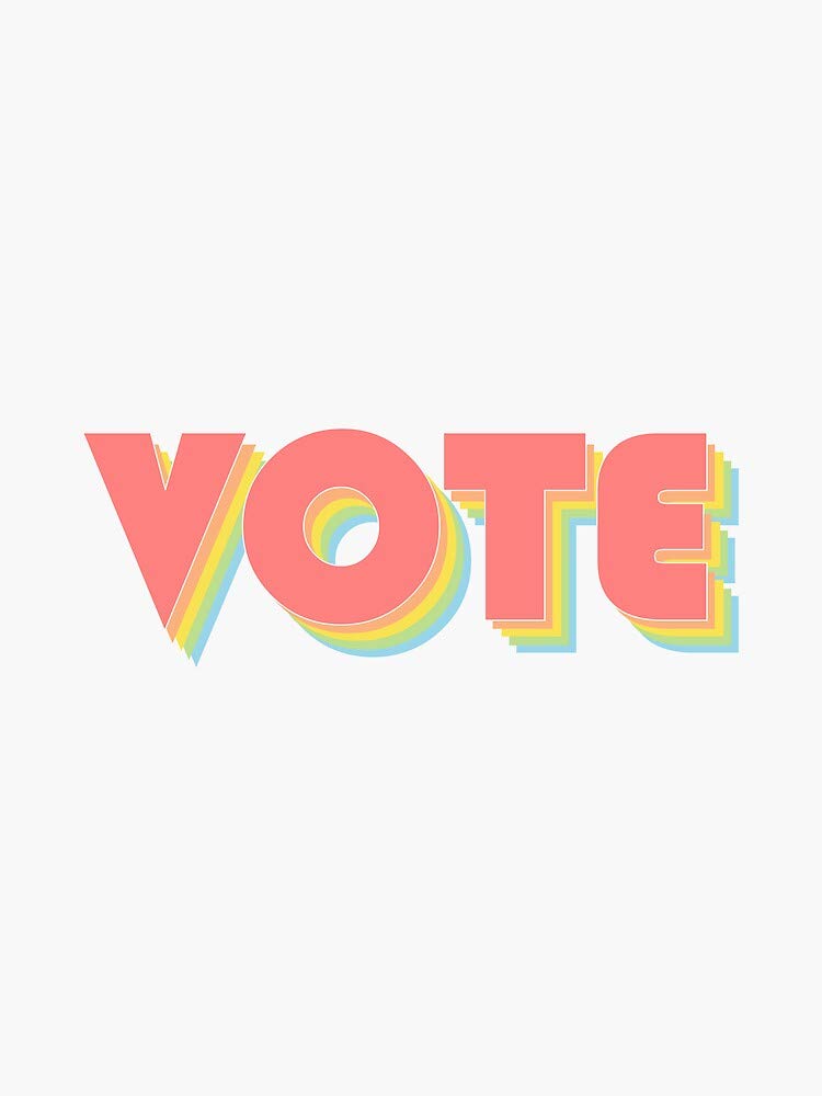 Rainbow Vote Vinyl Decal Sticker - 5 Inch Waterproof Bumper, Wall, Laptop & Window Decal - Perfect for Car Bumpers, Laptops, Windows & Home Decor