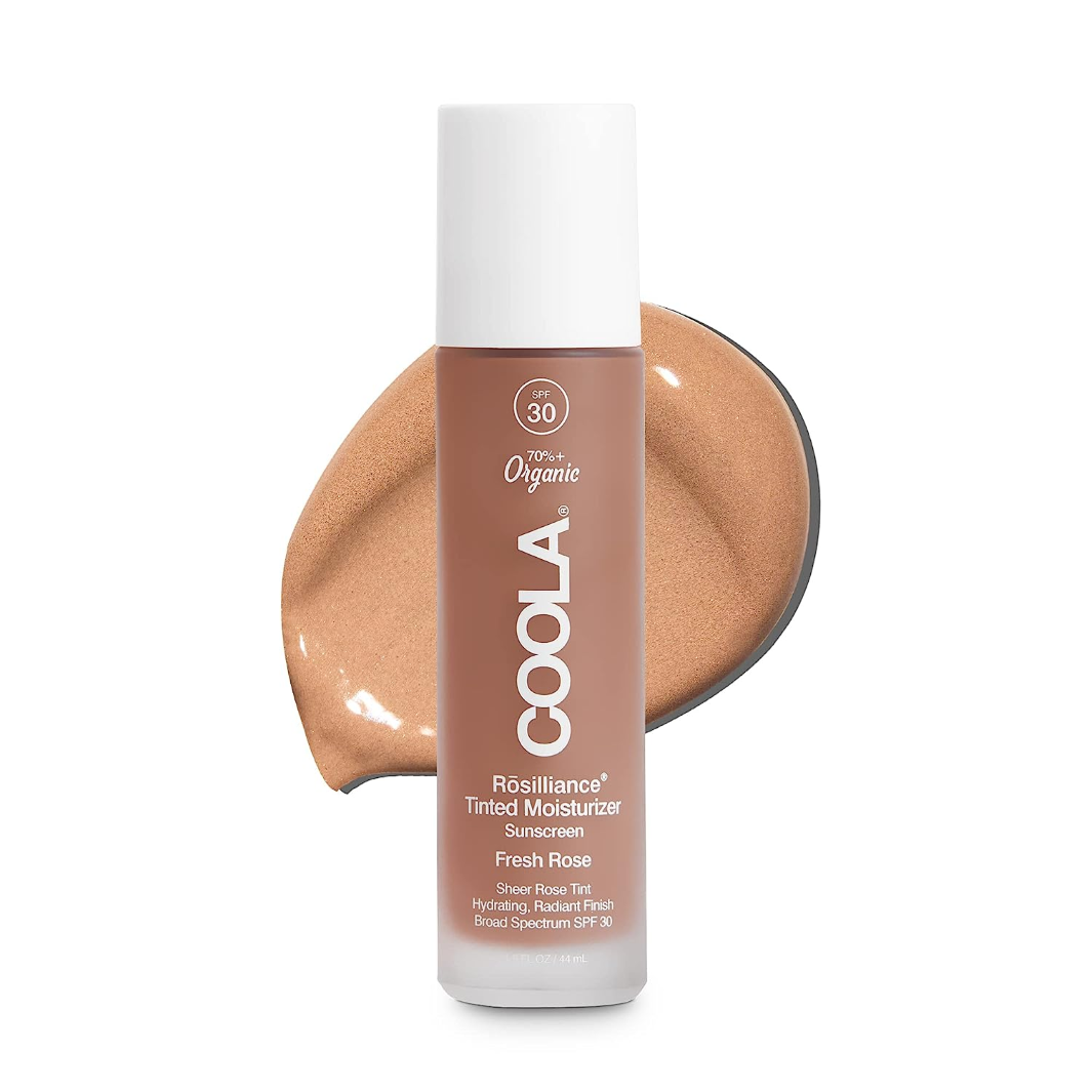 COOLA Rosilliance BB Cream Tinted Moisturizer with Organic SPF 30 Sunscreen - Lightweight Daily Face Makeup for Hydration & Sun Protection | Perfect for Beach Days & Outdoor Activities