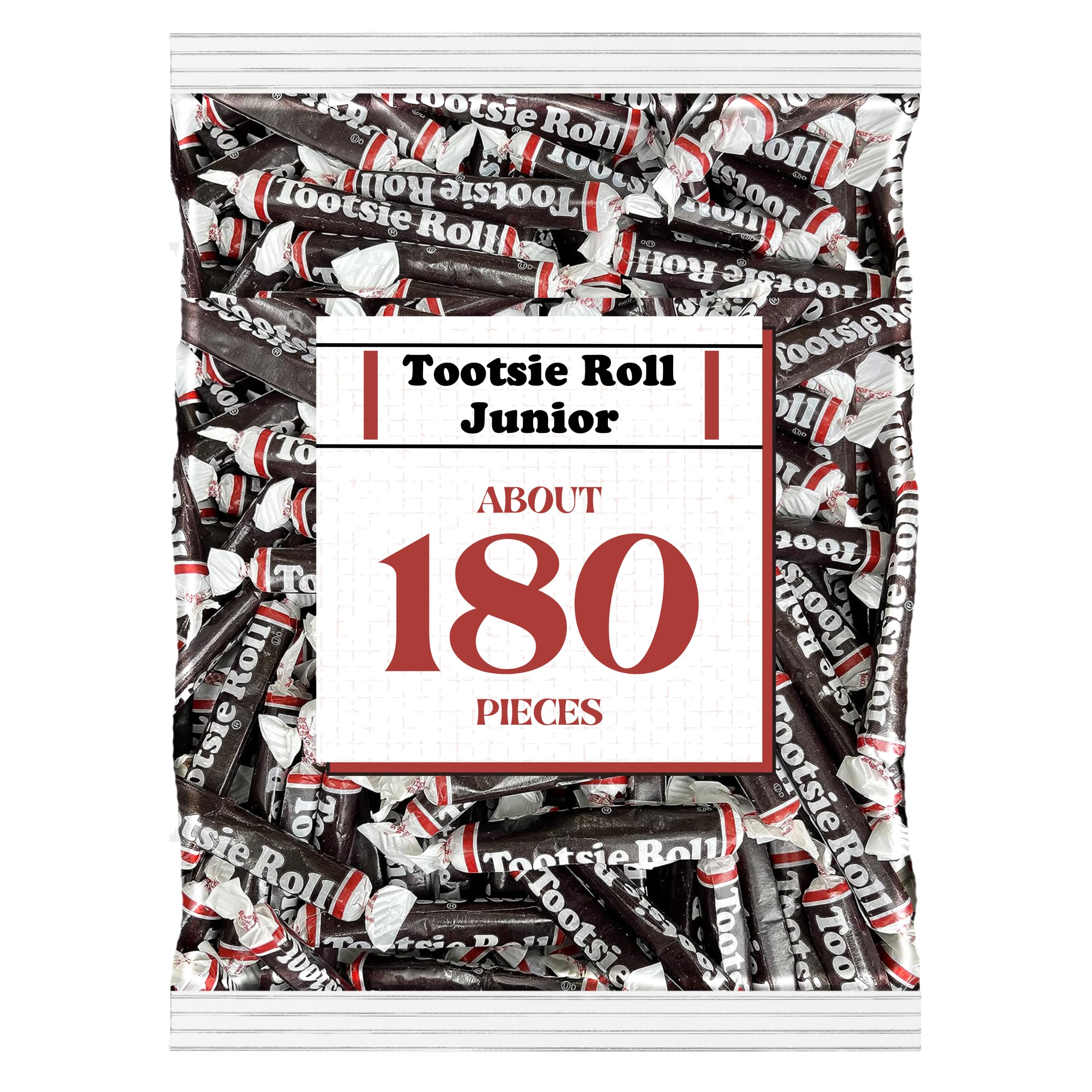 Bulk Rolls Junior Chewy Taffy Candy - Individually Wrapped, Kosher, 4 Pound Pack | Perfect for Birthday Parties, Halloween Treats & School Snacks