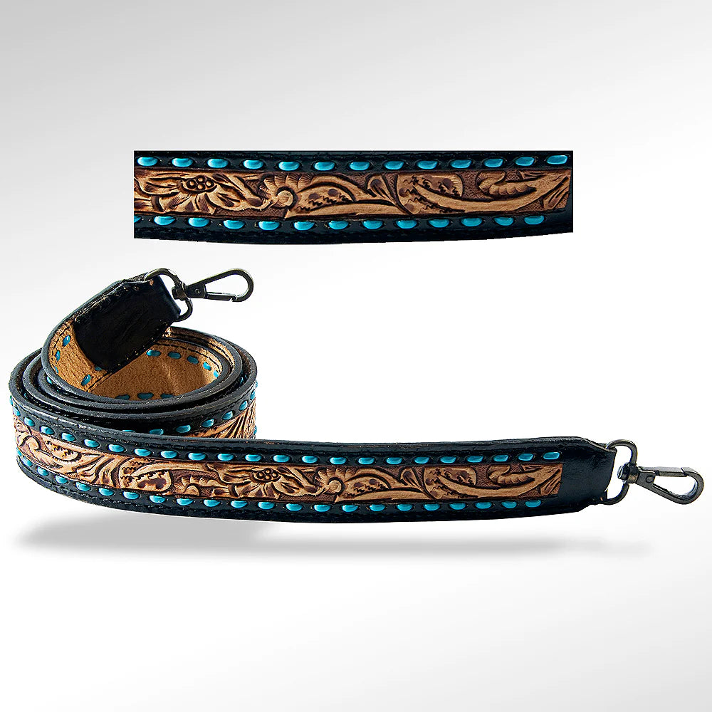 American Darling Black & Tan Crossbody Purse Strap - Adjustable & Stylish Handbag Shoulder Strap for Women | Perfect for Casual Outings, Shopping & Travel