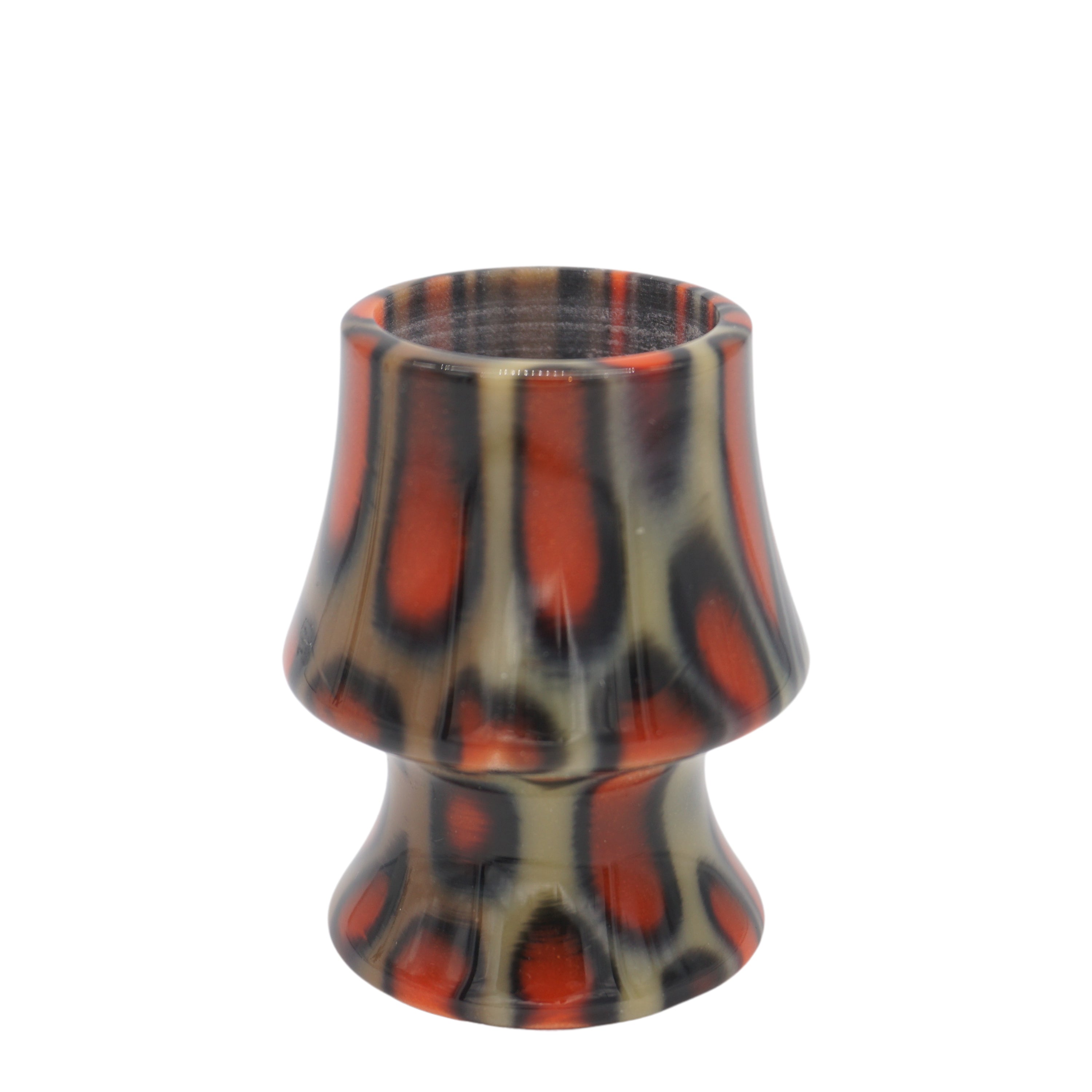 Orange Tigris Perla Handcrafted Shaving Brush Handle - Premium 24mm & 26mm Knot Fitting - Perfect for Wet Shaving & Grooming Gifts