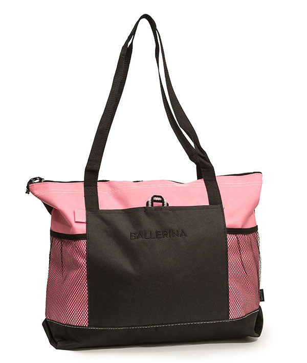 Elegant Ballerina Embroidered Canvas Tote Bag - Stylish & Spacious Handbag for Women, Perfect for Work, Shopping, and Dance Class Accessories