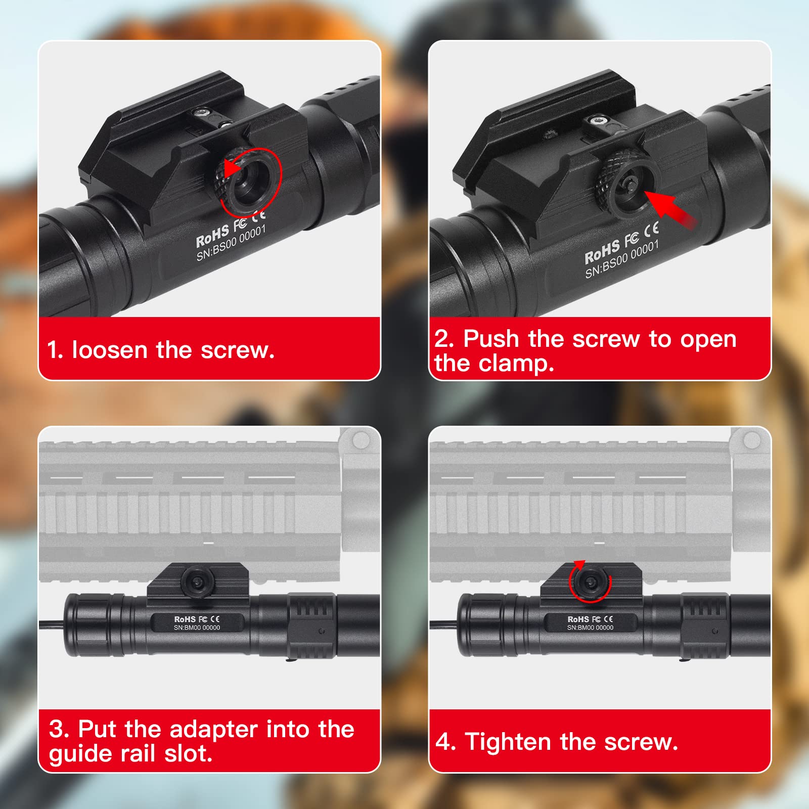 ThruNite Ratel Weaponlight Max 1635 Lumens USB-C Rechargeable Tactical Flashlight with 1913 Picatinny Rail Mount - Cool White - Ideal for Hunting, Camping, Home Defense & Emergency Preparedness