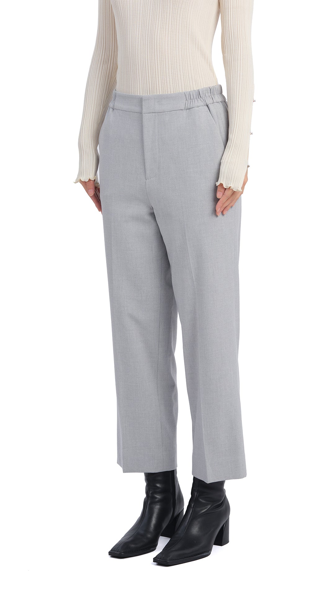 Straight Leg Trousers for Women - High Waist Office Pants, Comfortable Stretch Work Pants for Business Casual & Professional Wear