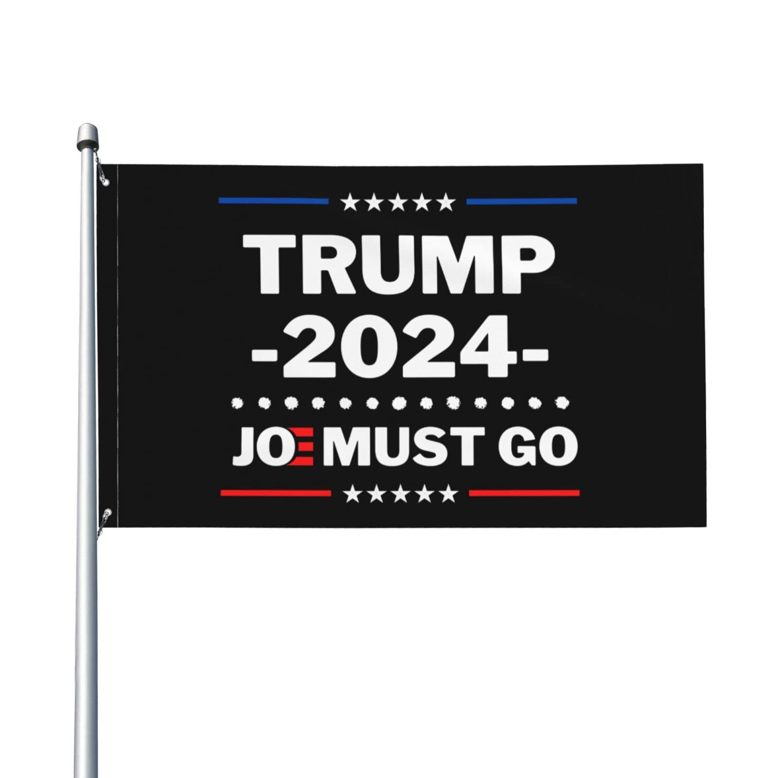 Trump 2024 Flag - Anti Joe Biden Flag 3x5 Ft with Metal Grommets - Durable Political Yard Banner for Campaigns, Protests & Patriotic Displays