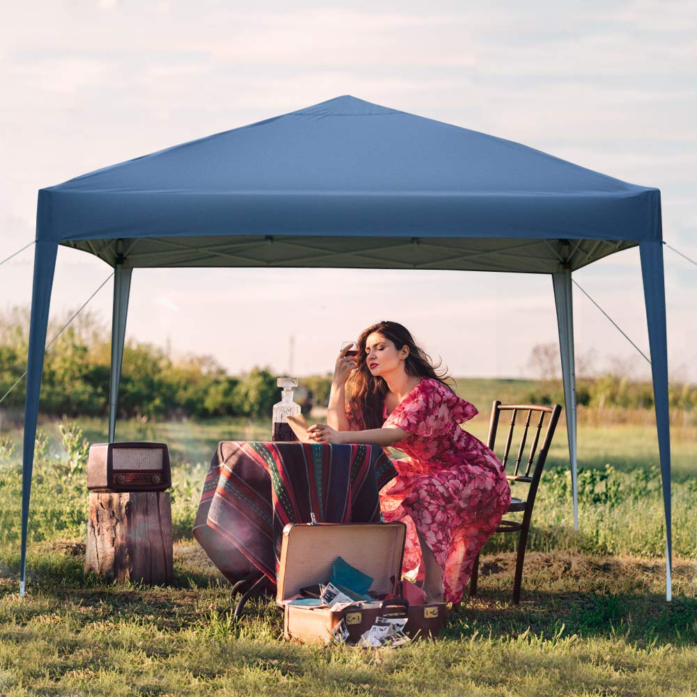 Henf 10x10ft Pop Up Tent - Instant Outdoor Gazebo with UV Protection, Portable Canopy Shelter for Parties, Camping & Beach | Commercial Grade Pavilion for Backyard, Picnics & Events