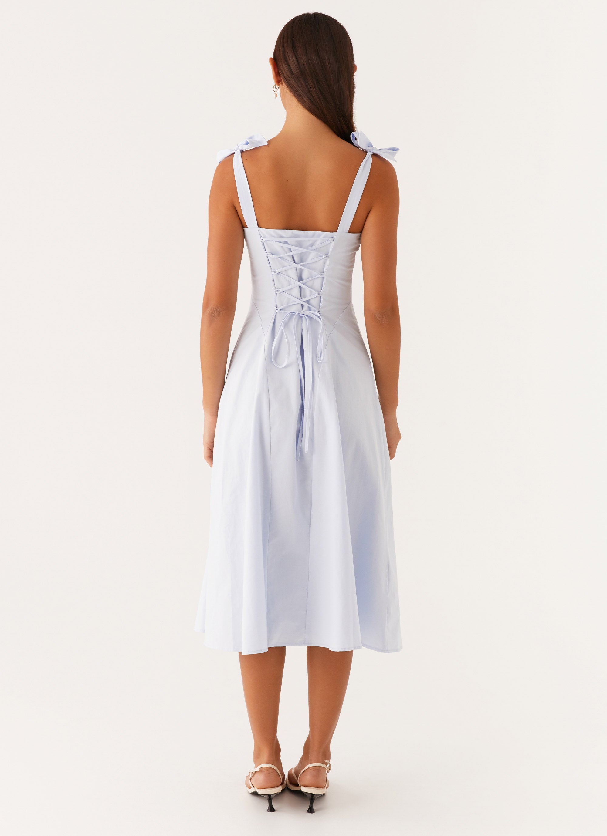 Adela Midi Dress - Elegant Blue Flowy Summer Dress for Women | Perfect for Beach Vacations, Date Nights & Casual Outings
