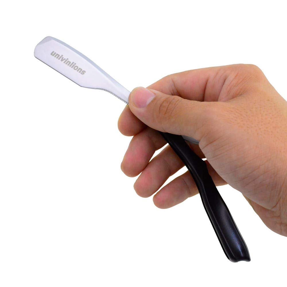 74-Blade Dural Edge Razor - Anti-Slip Hair Removal Shaving Knife for Beard, Face, Underarm & Body | Professional Eyebrow Shaper | Smooth & Precise Grooming for Men & Women at Home or Salon
