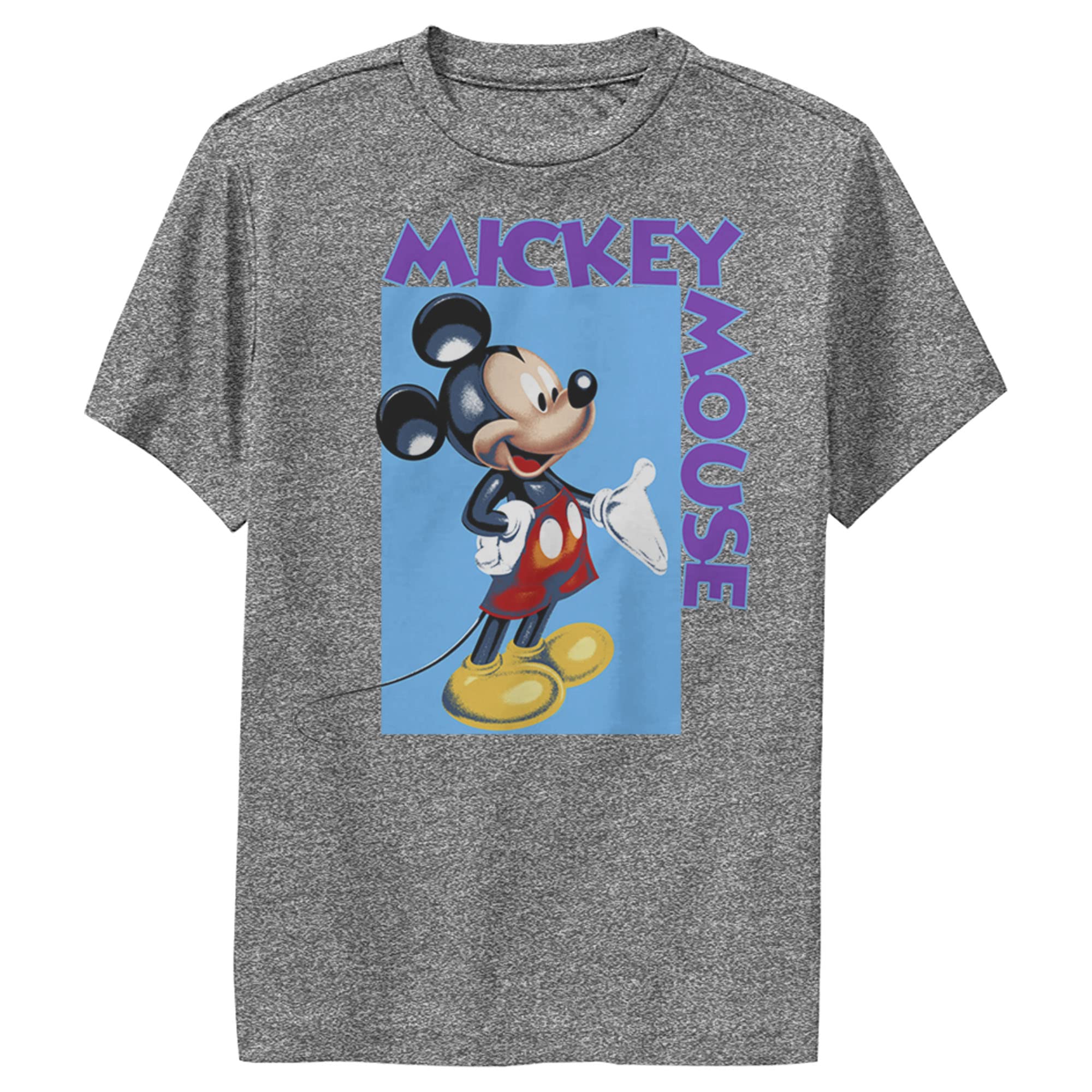 Disney Mickey Mouse Boys' Performance T-Shirt - Soft & Breathable Cotton Tee for Kids' Sports, Play & Everyday Wear