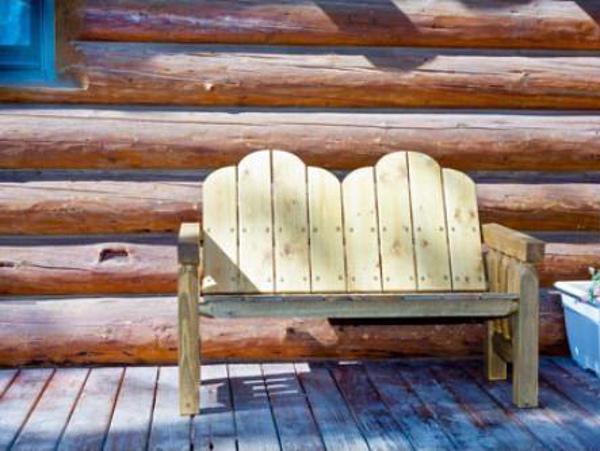 Homestead Deck Bench - Outdoor Wooden Bench for Patio, Garden, and Backyard - Perfect for Relaxing and Entertaining