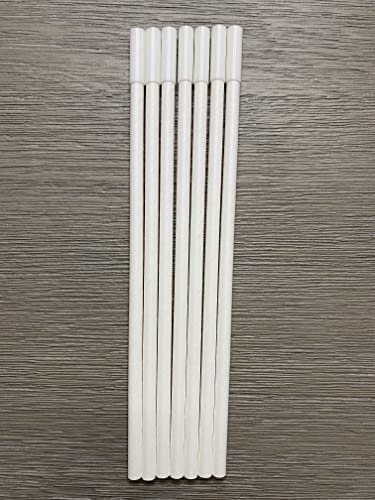 Eco-Friendly Silicone Tip Paper Straws - 300 Pack, 7 3/4 Inch Biodegradable Drinking Straws with Soft Silicone Ends (White) - Perfect for Parties, Restaurants & Sustainable Home Use
