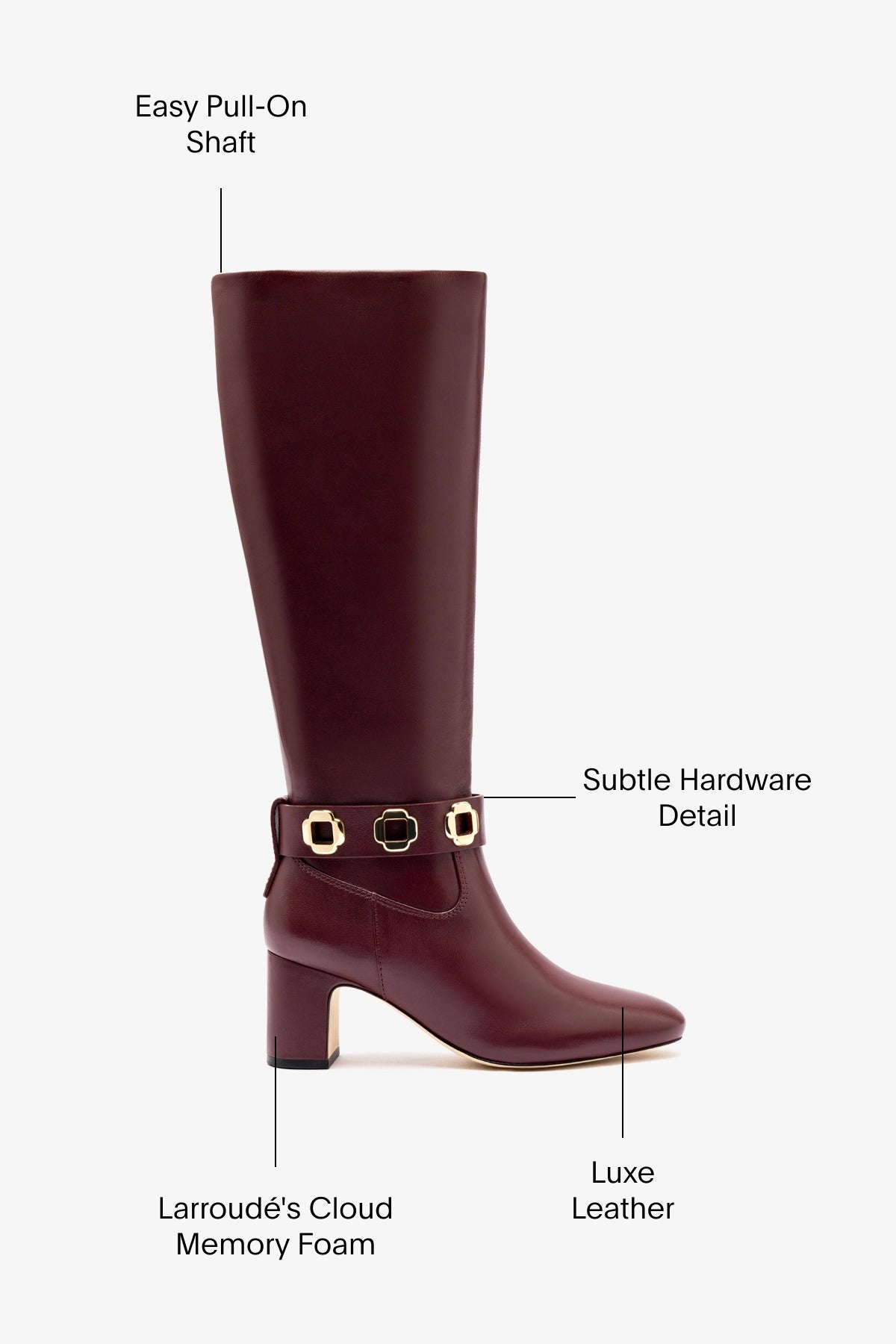 Milan Block Heel Ankle Boots in Wine Red Genuine Leather - Stylish & Comfortable for Women's Fall & Winter Fashion, Office Wear & Night Out