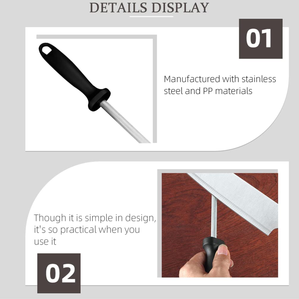 2-Pack Professional Kitchen Honing Rods - High-Quality Sharpening Rod for Knives, Chef Tools & Home Kitchen Supplies | Perfect for Sharpening, Honing & Maintaining Blades - Ideal for Chefs, Home Cooks & Culinary Enthusiasts