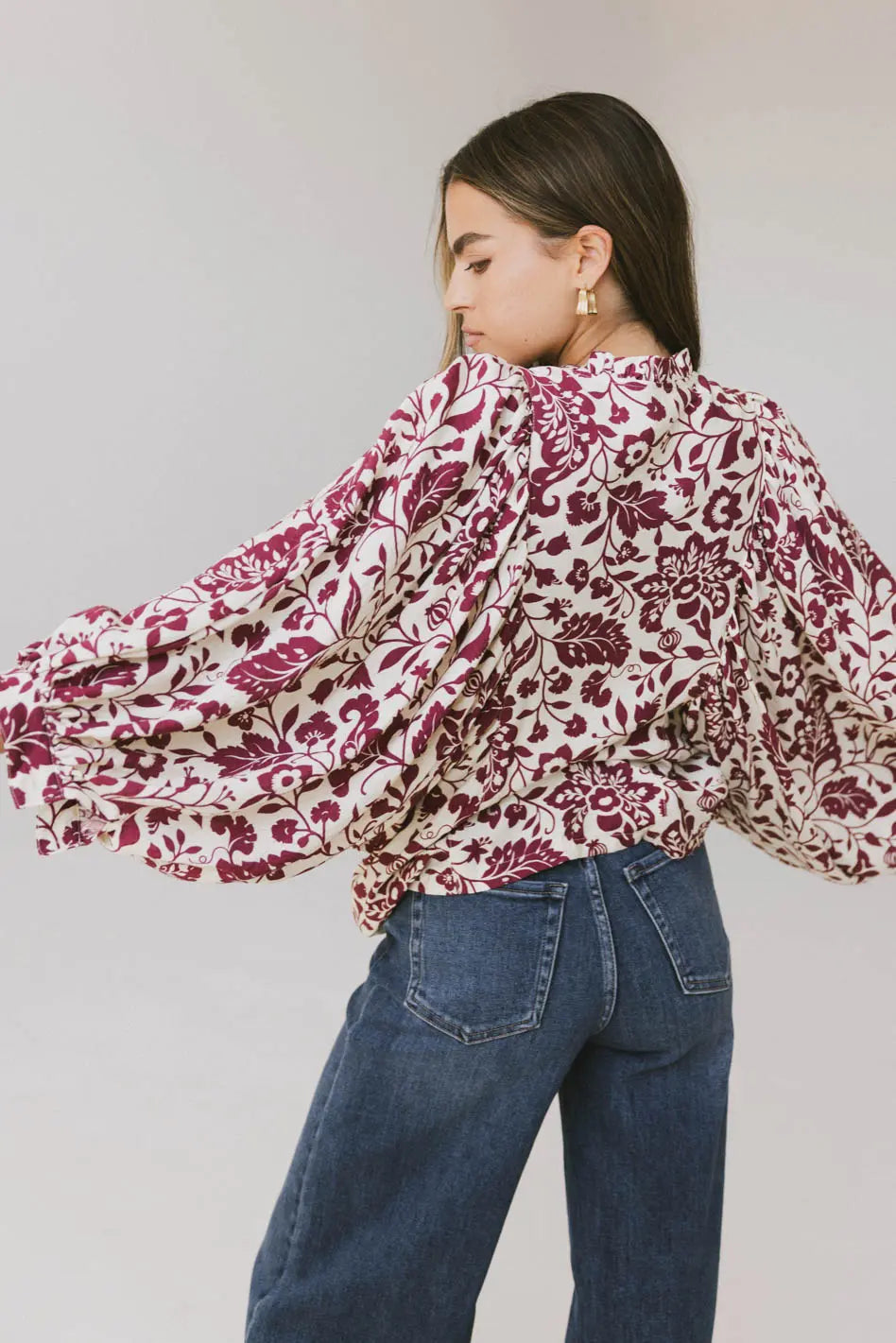 Stylish Nona Dolman Sleeve Blouse in Rich Burgundy Color | Women's Fashion Top for Work, Date Night & Casual Outfits | Final Sale