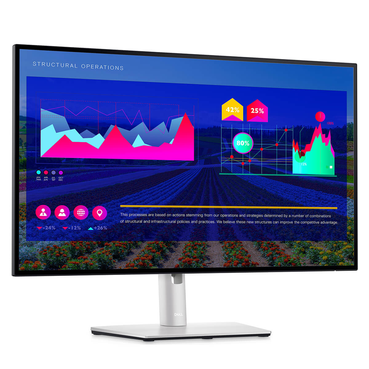 Dell UltraSharp U2722D 27-inch QHD IPS Monitor with Ultra Slim Design - Perfect for Business, Home Office & Professional Workstations