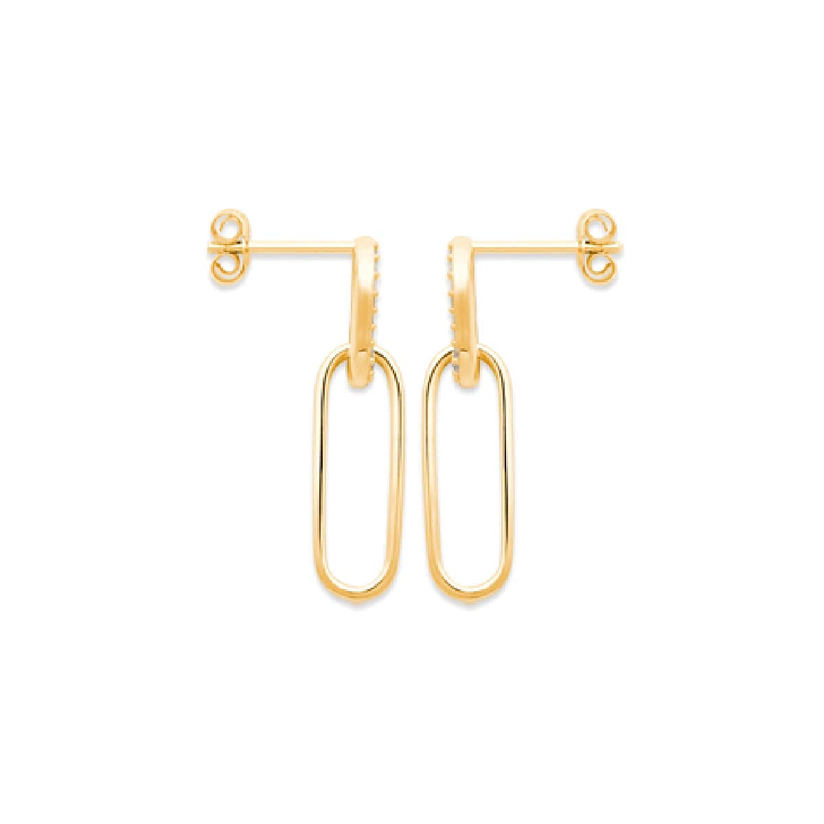 Mackenna Stud Earrings for Women - .925 Sterling Silver or 18K Gold Plated Cubic Zirconia Hoop Earrings | Hypoallergenic, Dangle, Paper Clip & Safety Pin Style | Perfect for Teens, Parties, Work & Everyday Wear