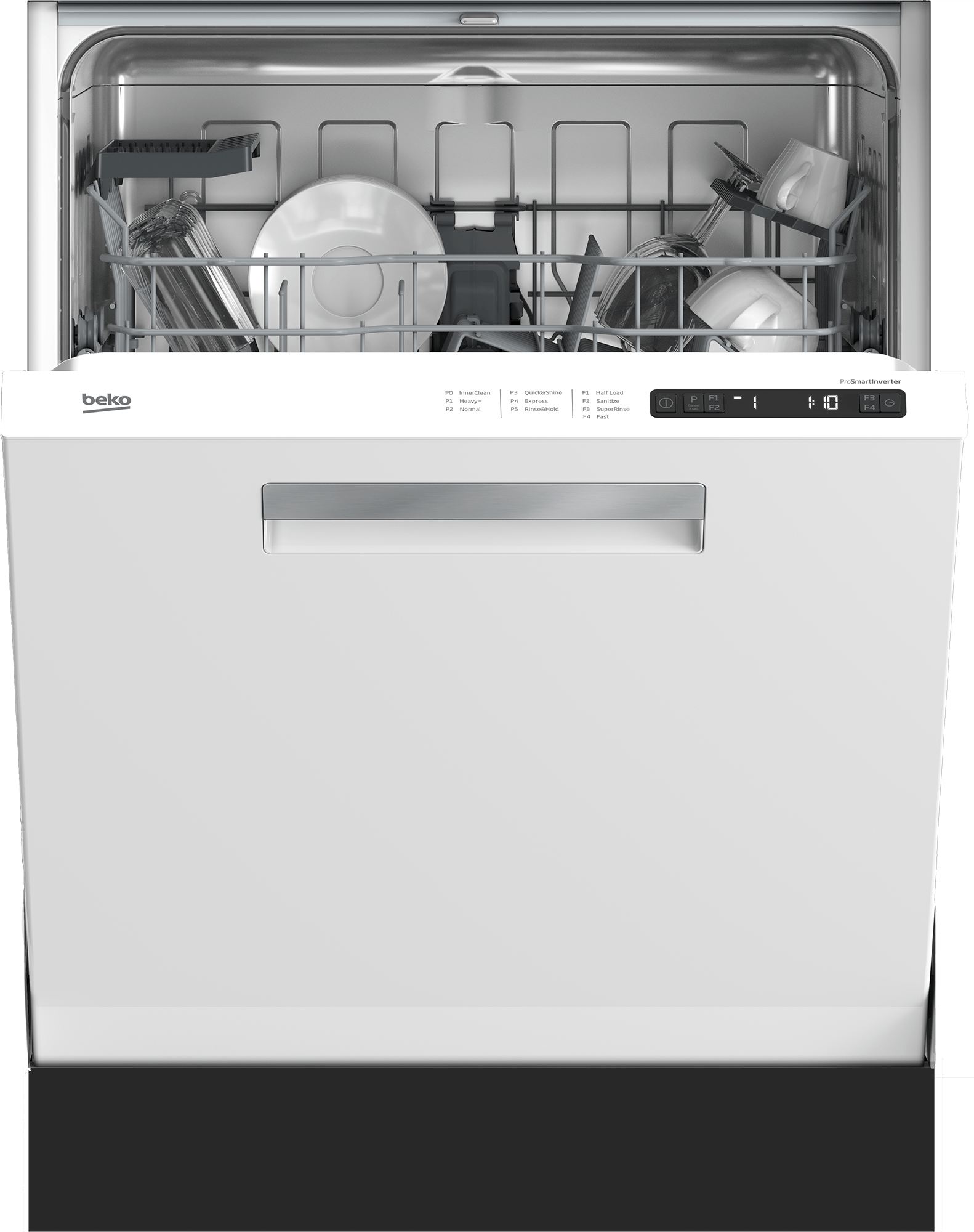 Beko DDN25402W Full Size Dishwasher - 14 Place Settings, 48 dB Quiet Operation, Energy Efficient for Large Families | Perfect for Kitchens, Restaurants, and Busy Households