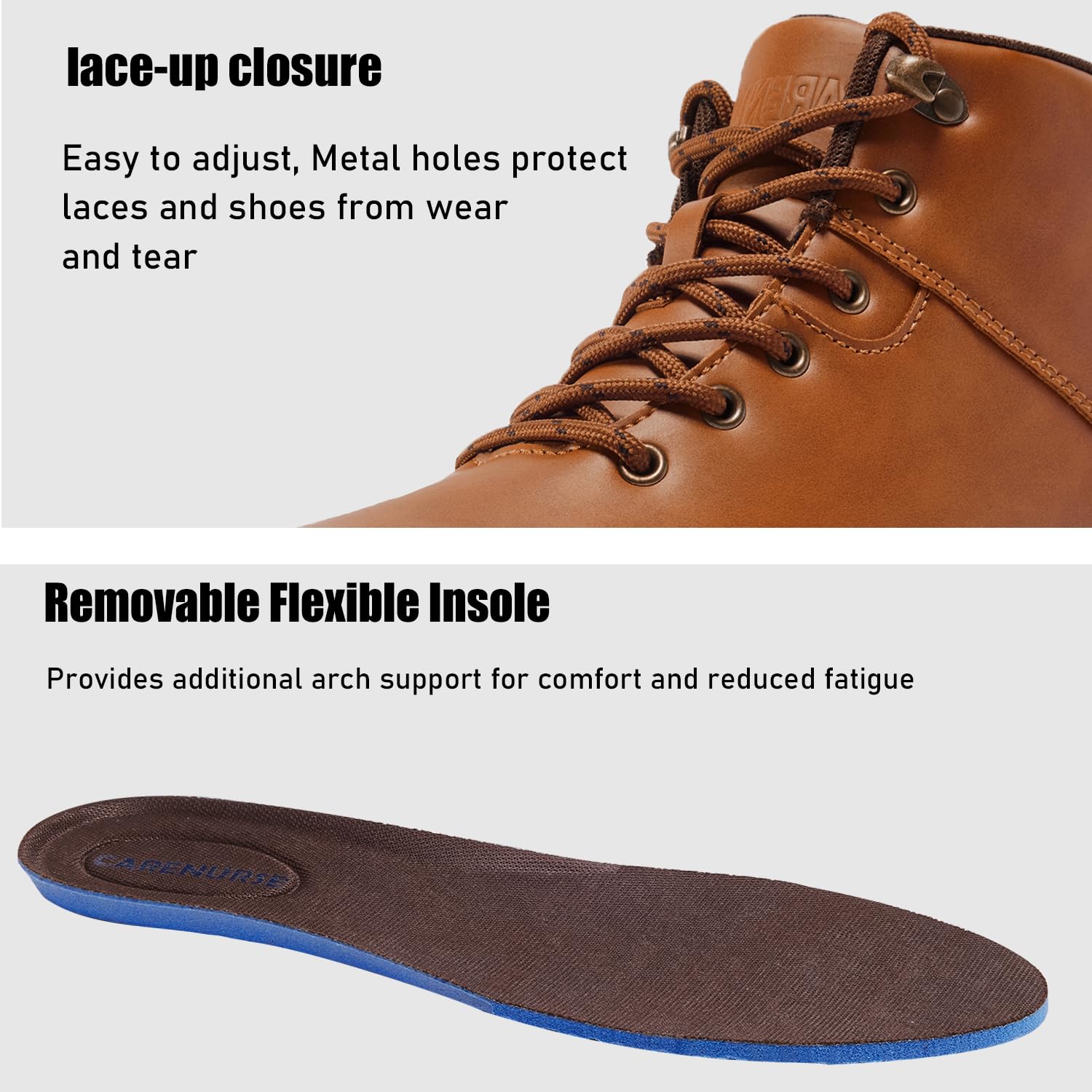 Men's Lightweight Waterproof Hiking Boots - Mid Ankle Trekking Shoes for Outdoor Adventures, Work & Casual Wear - Anti-Slip Traction for Hiking, Camping & Trail Walking