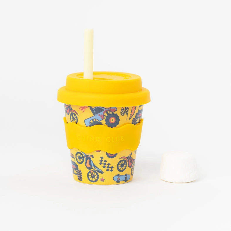 Wheelies Babychino Cup 120ml - BPA-Free Baby Sippy Cup with Spill-Proof Lid & Easy-Grip Handles - Perfect for Toddlers Learning to Drink Independently at Home or On-the-Go