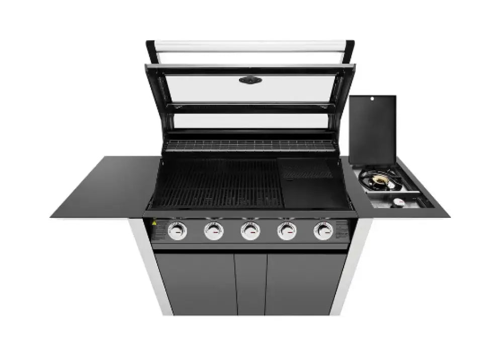 BeefEater BMG1651DA 1600 Series 5-Burner Dark BBQ Grill with Side Shelves & Trolley - Perfect for Backyard BBQs, Outdoor Cooking & Family Gatherings