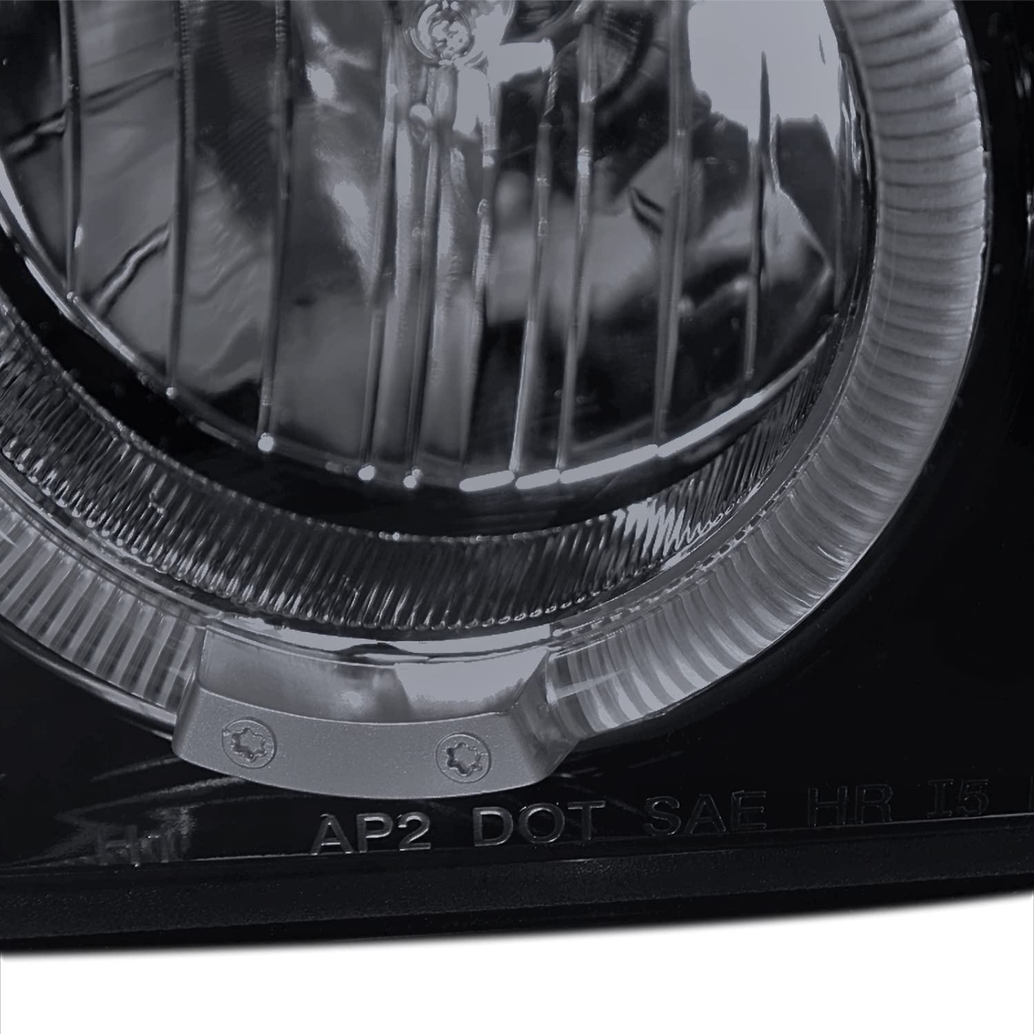 Spec-D Tuning Halo Projector Headlights + LED Signal Glossy Black for 2001-2003 BMW E39 5-Series (Non-OE Xenon Models) - Left & Right Headlamp Assembly - Upgrade Your Nighttime Driving Visibility & Style