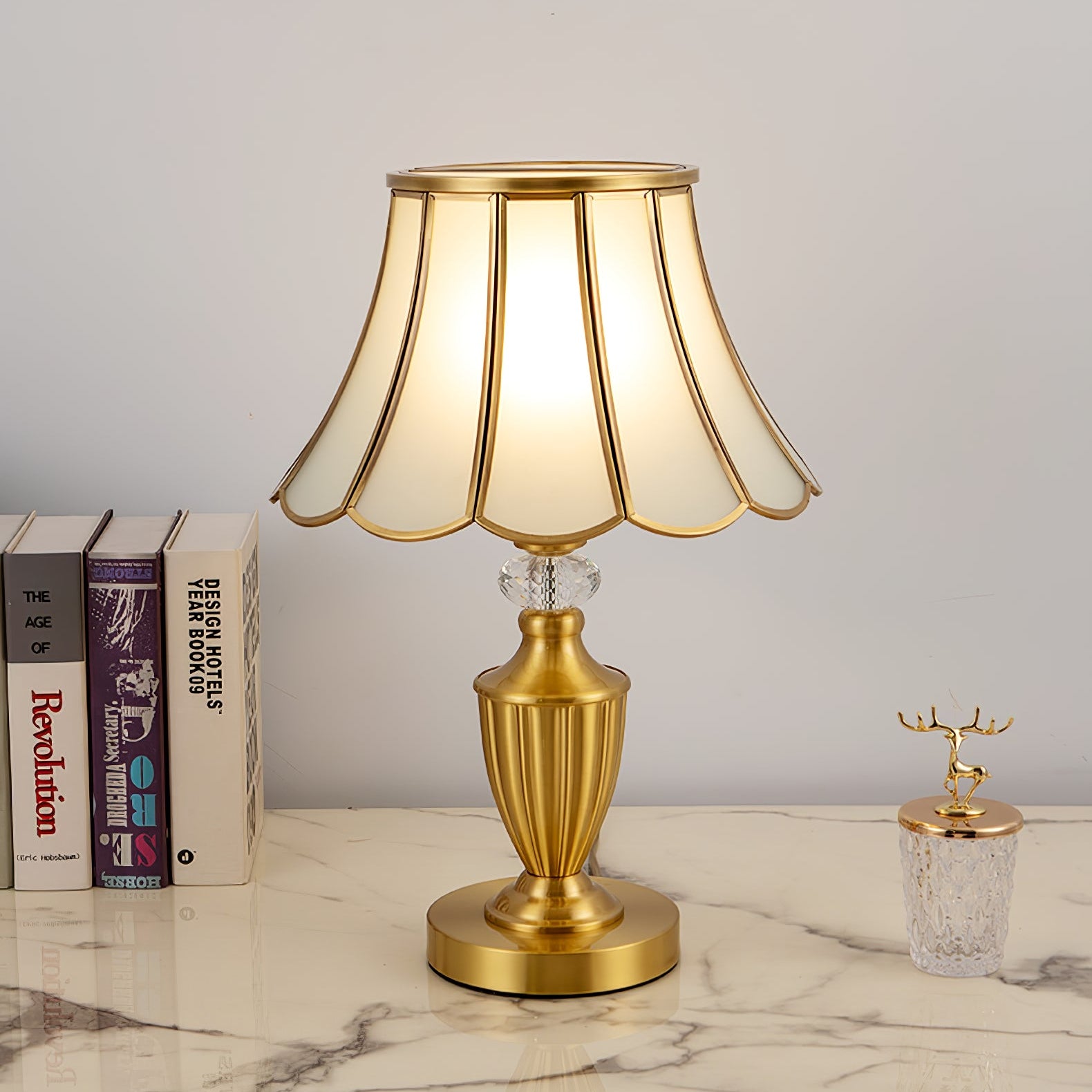 Lucia Table Lamp - Modern LED Nightstand Light for Bedroom, Living Room & Office - Adjustable Brightness & Warm White Light