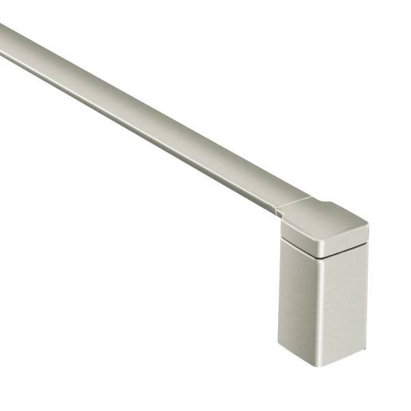 90 Degree 24-Inch Brushed Nickel Towel Bar by Moen - YB8824BN - Perfect for Bathroom, Kitchen, and Spa Decor