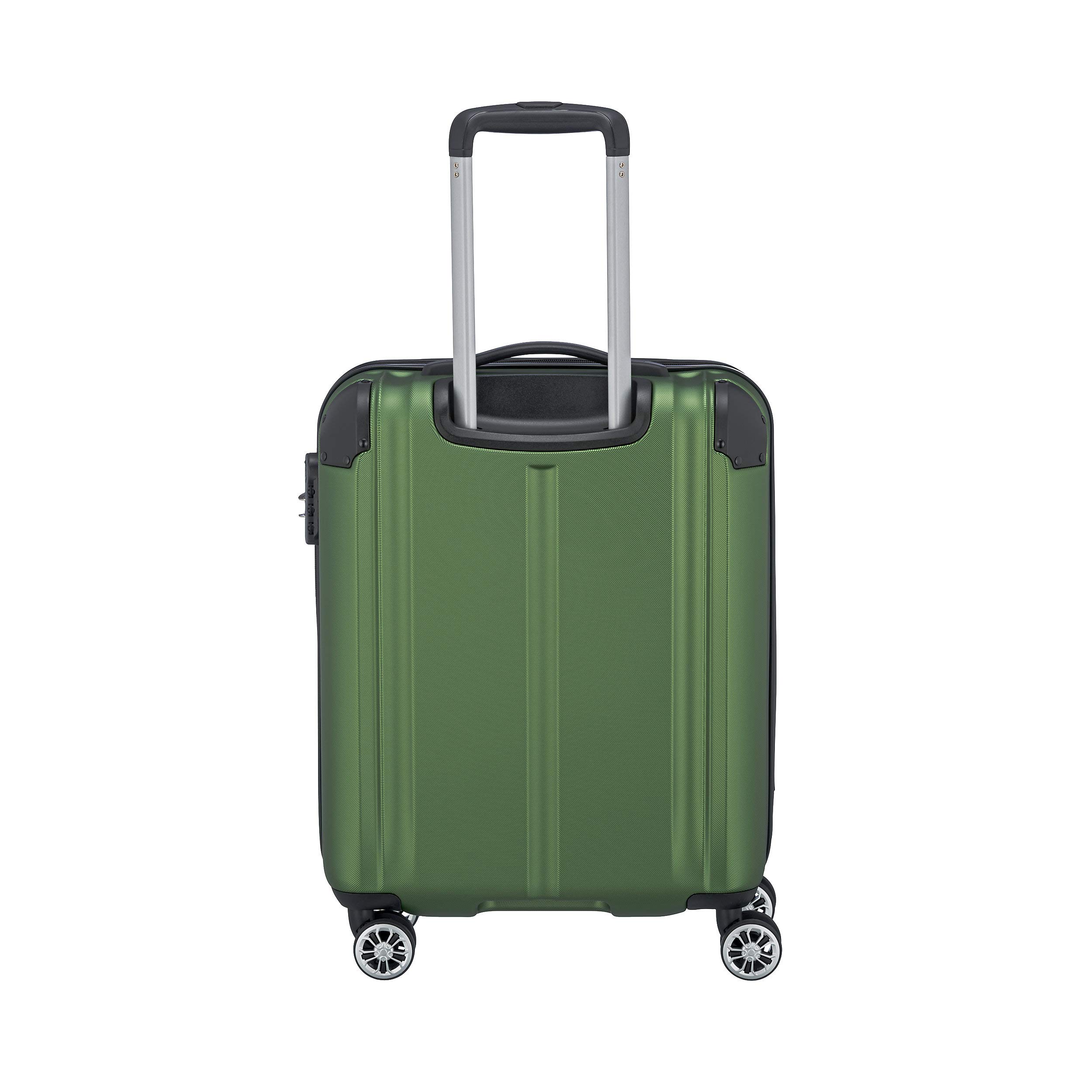 55cm Green Carry-On Luggage - Lightweight & Durable Travel Suitcase for Airplane Cabin Use | Perfect for Business Trips & Weekend Getaways