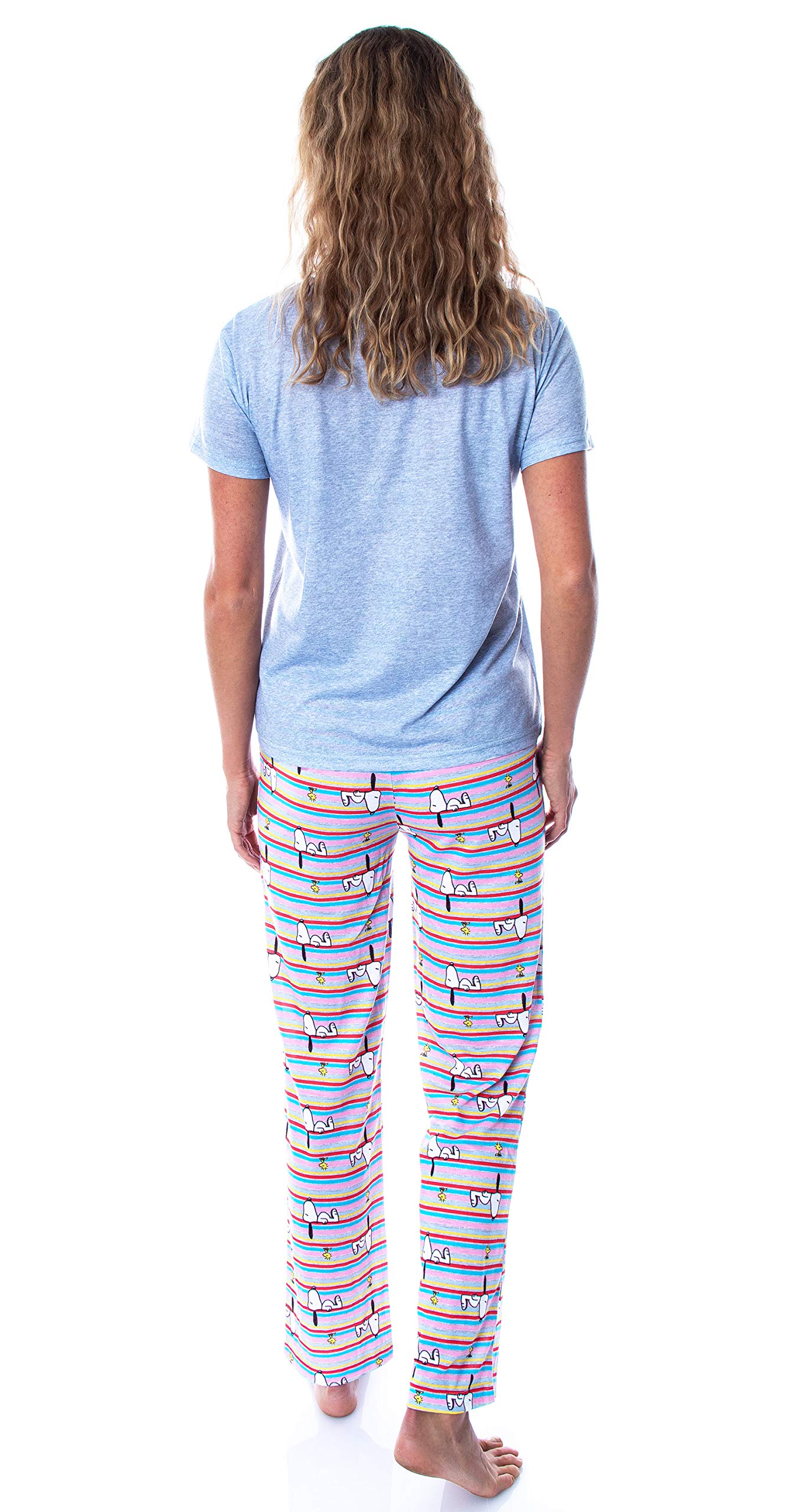 INTIMO Peanuts Women's Snoopy 'Happiness is Sleeping' Pajama Set - Cozy Sleepwear Shirt & Pants for Lounge, Bedtime & Relaxation